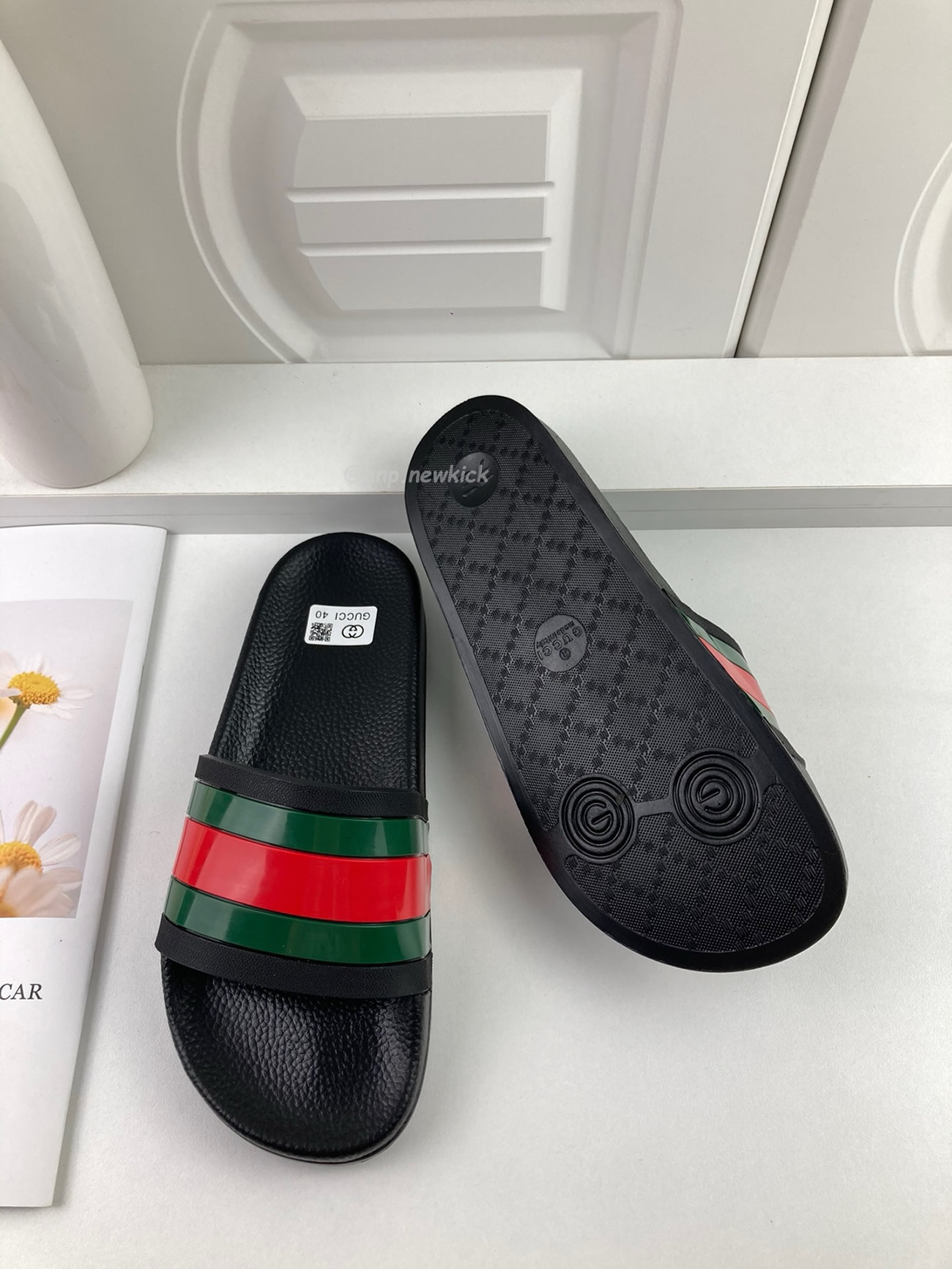 Gucci Rubber Slides Red Green 308234 Gib10 1098 (4) - www.kitistry.com