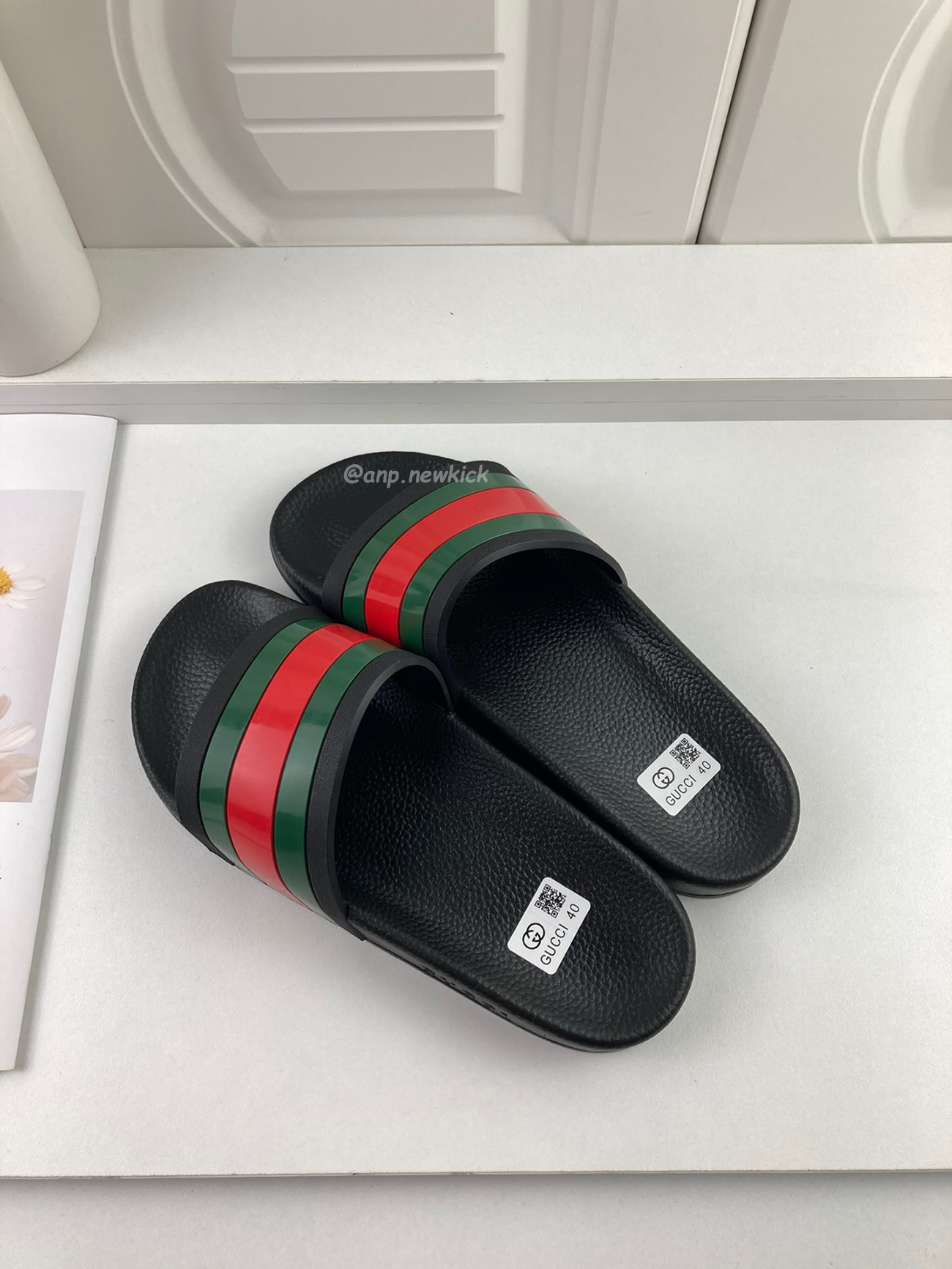 Gucci Rubber Slides Red Green 308234 Gib10 1098 (5) - www.kitistry.com