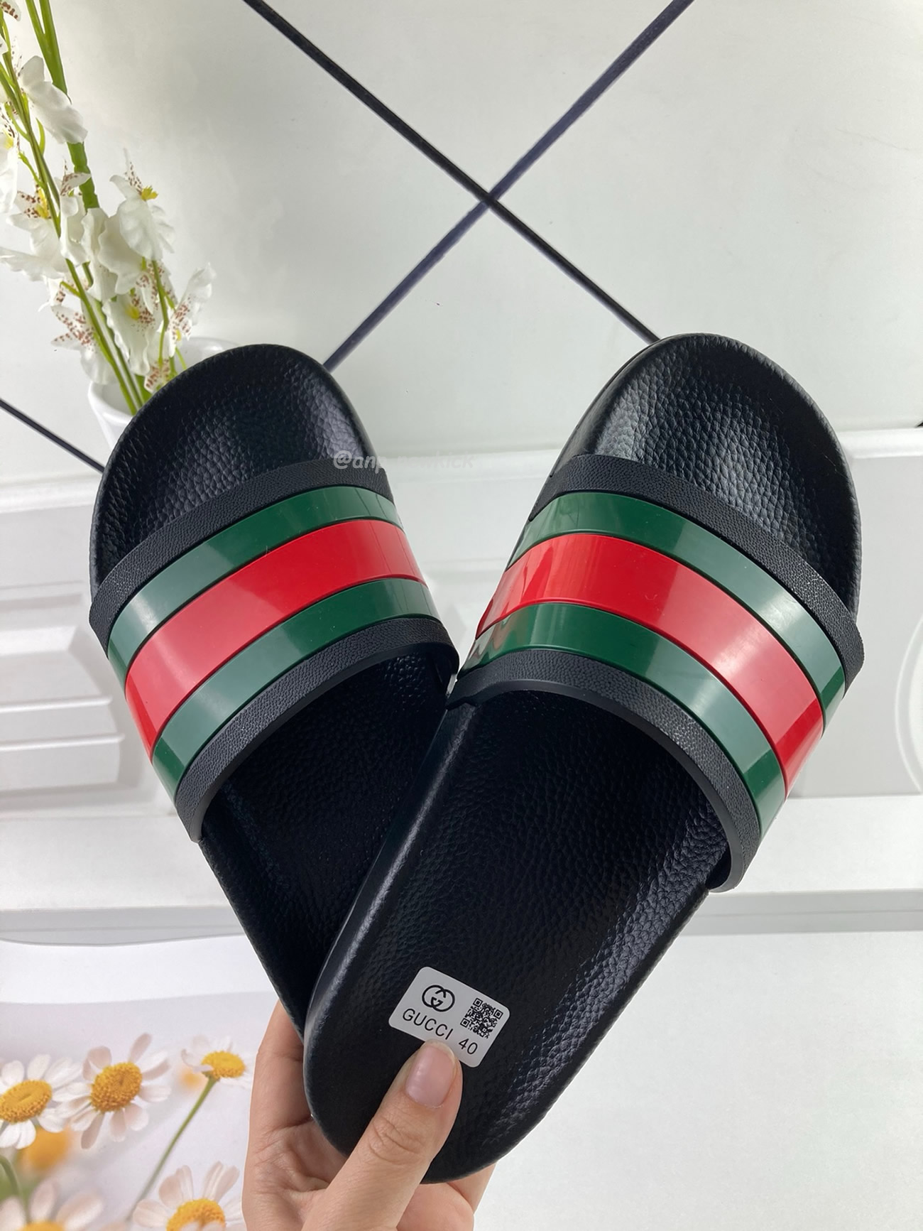 Gucci Rubber Slides Red Green 308234 Gib10 1098 (7) - www.kitistry.com