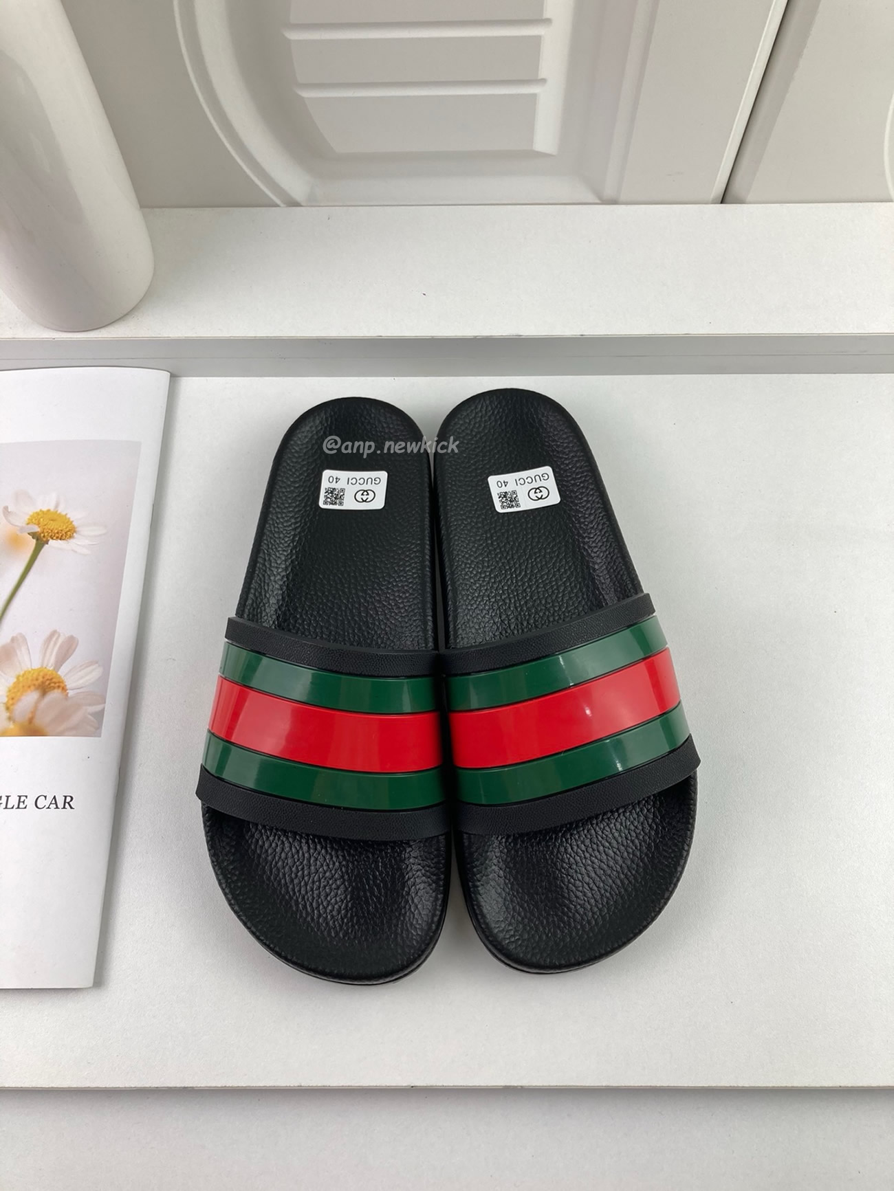 Gucci Rubber Slides Red Green 308234 Gib10 1098 (8) - www.kitistry.com