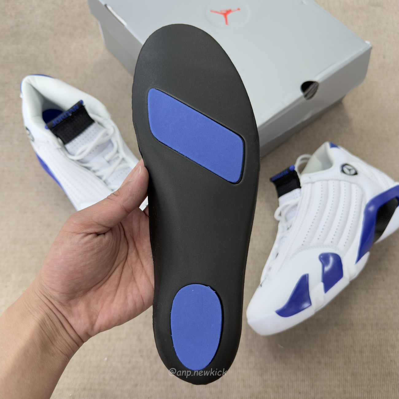 Air Jordan 14 Retro White Hyper Royal 487471 104 (10) - www.kitistry.com