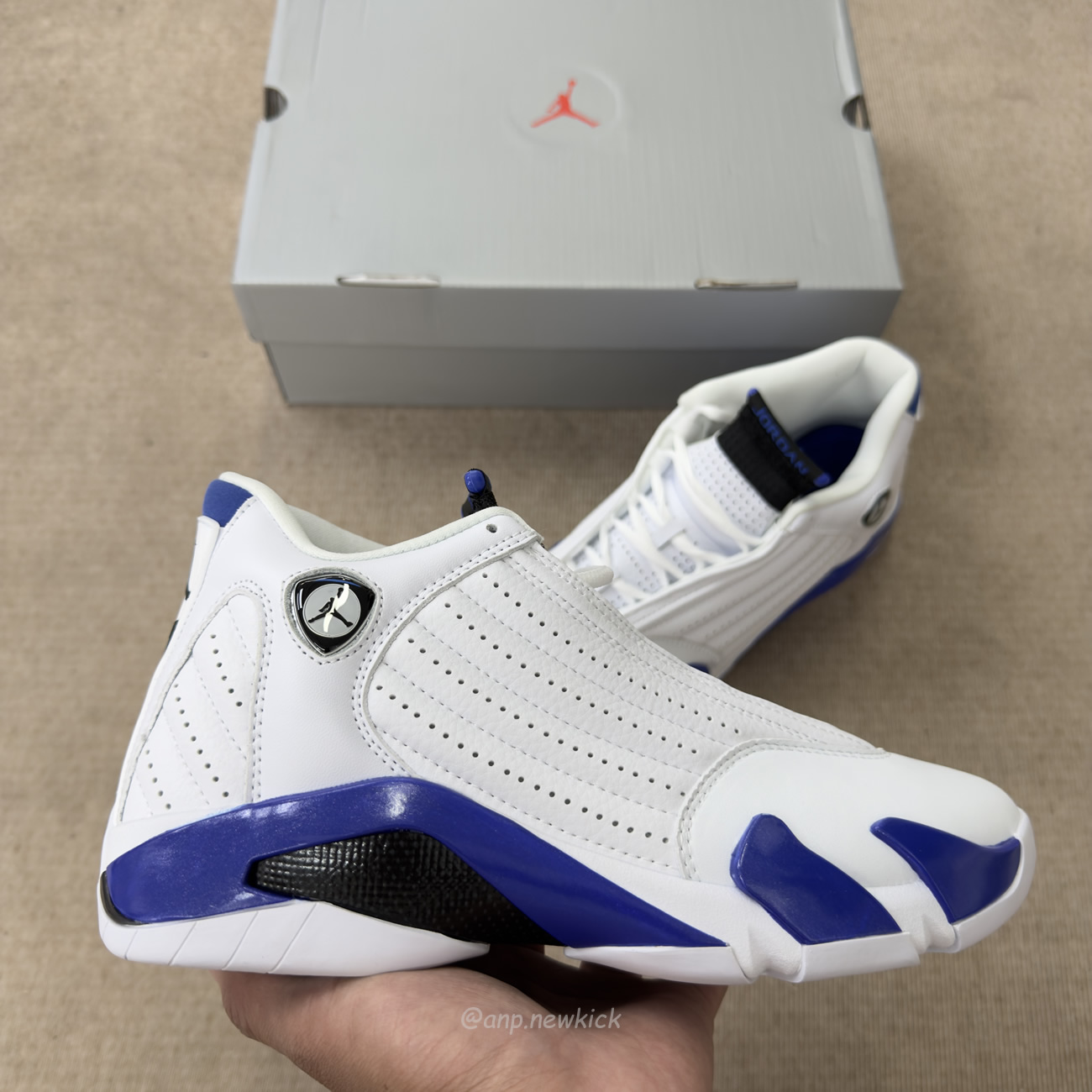 Air Jordan 14 Retro White Hyper Royal 487471 104 (11) - www.kitistry.com