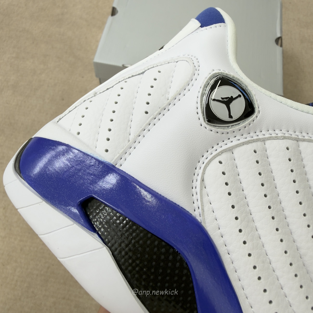 Air Jordan 14 Retro White Hyper Royal 487471 104 (4) - www.kitistry.com