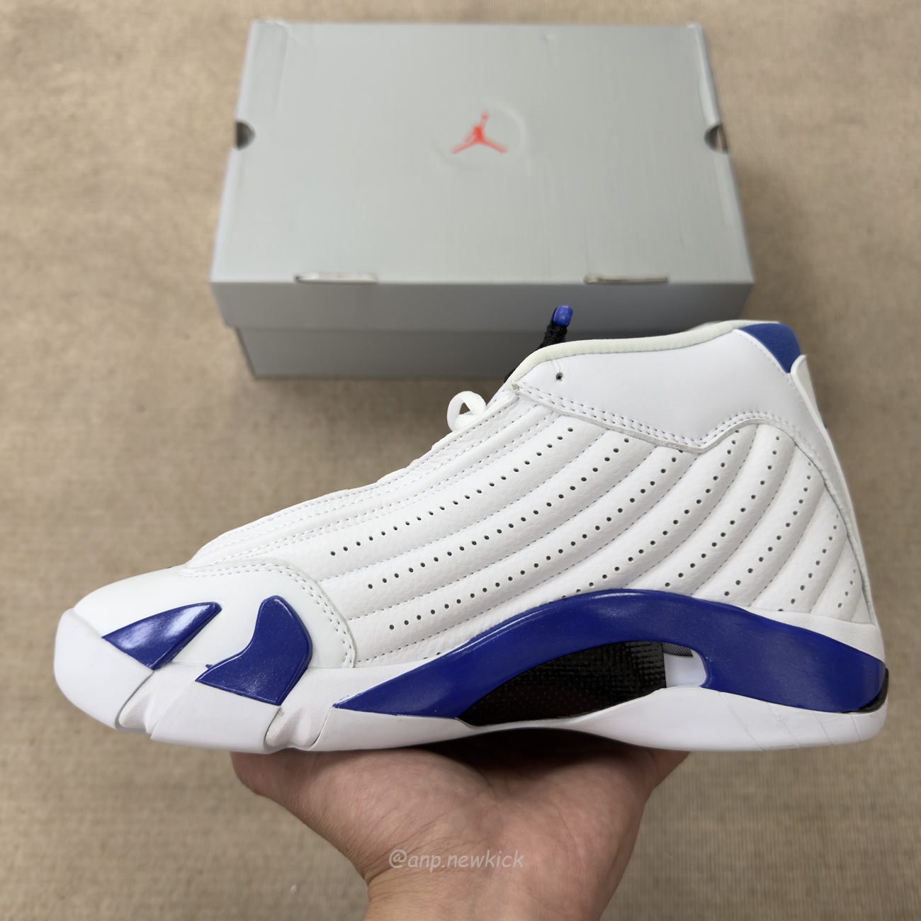 Air Jordan 14 Retro White Hyper Royal 487471 104 (6) - www.kitistry.com
