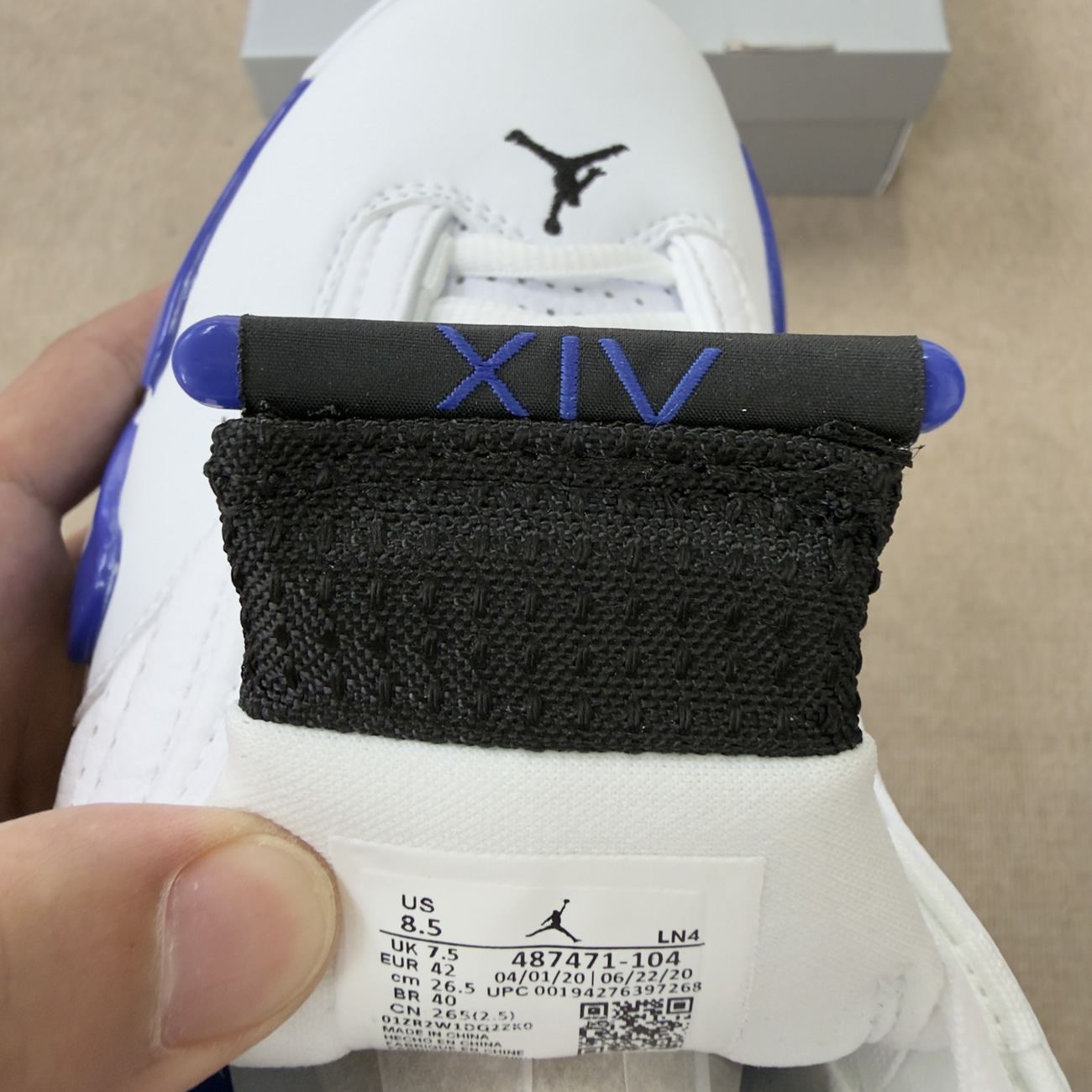 Air Jordan 14 Retro White Hyper Royal 487471 104 (8) - www.kitistry.com