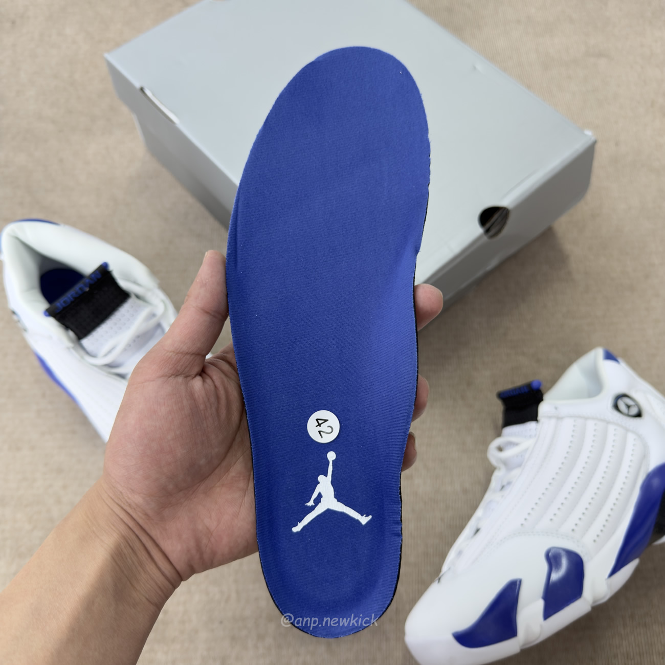 Air Jordan 14 Retro White Hyper Royal 487471 104 (9) - www.kitistry.com