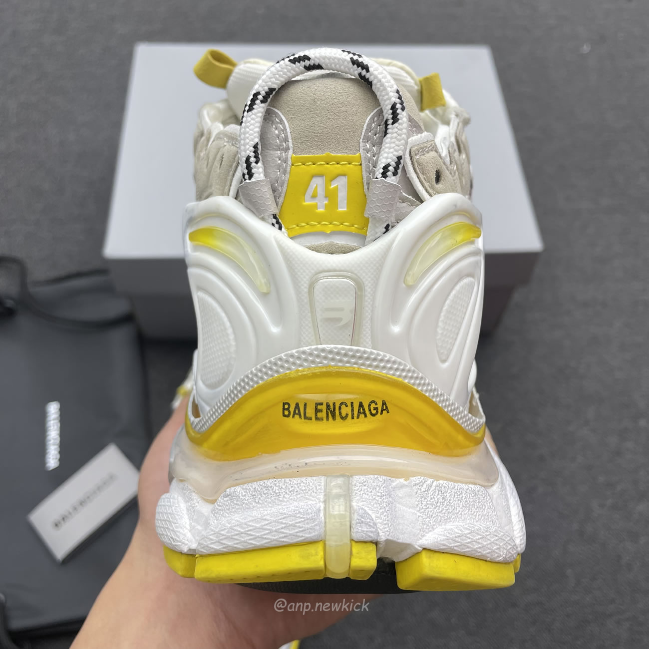 Balenciaga Runner Nylon Grey White Yellow Womens 772774 W3rny 9170 (12) - www.kitistry.com Balenciaga Runner Nylon Grey White Yellow Womens 772774 W3rny 9170 (12) - www.kitistry.com