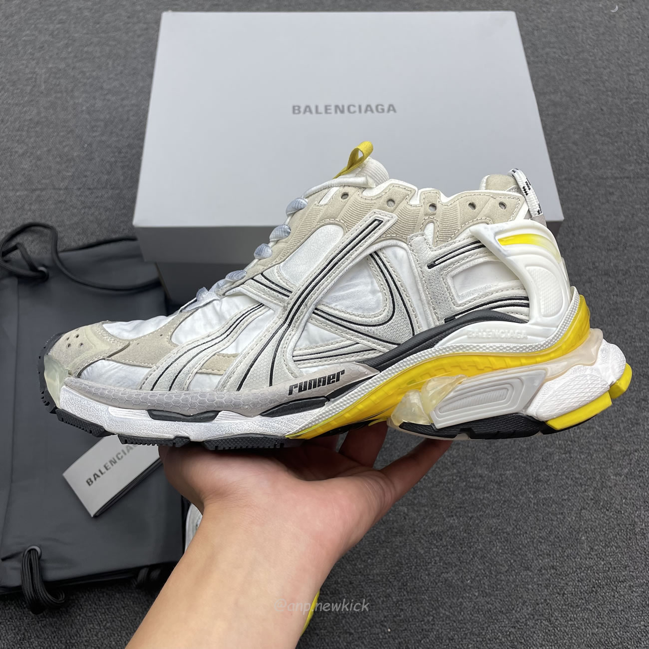 Balenciaga Runner Nylon Grey White Yellow Womens 772774 W3rny 9170 (3) - www.kitistry.com Balenciaga Runner Nylon Grey White Yellow Womens 772774 W3rny 9170 (3) - www.kitistry.com