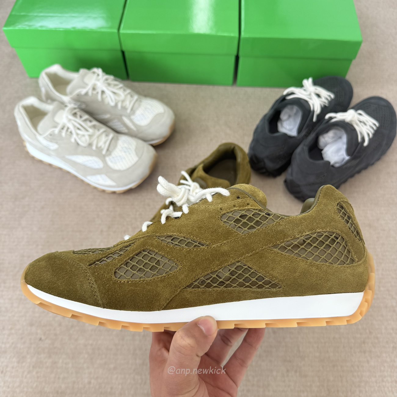 Bottega Veneta Orbit Olive Oil Black Gray 797306 V4je1 3310 (13) - www.kitistry.com
