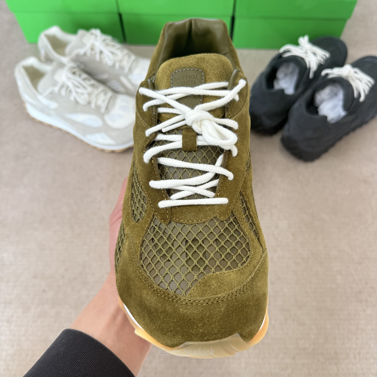 Bottega Veneta Orbit Olive Oil Black Gray 797306 V4je1 3310 (8) - www.kitistry.com