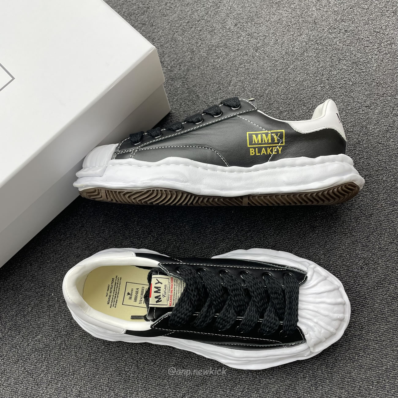 Maison Mihara Yasuhiro Blakey Og Sole Leather Low Black A06fw702 (4) - www.kitistry.com Maison Mihara Yasuhiro Blakey Og Sole Leather Low Black A06fw702 (4) - www.kitistry.com