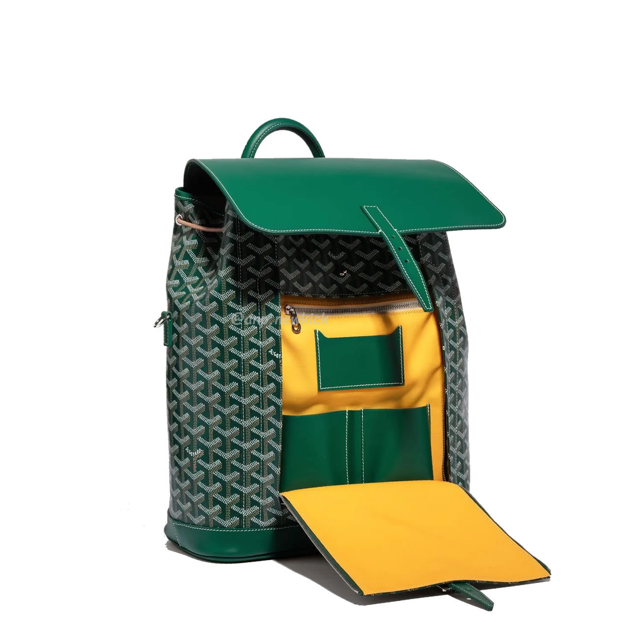 Goyard Artois Alpin Medium Backpack Blacknatural Black Grey Navy Green (10) - www.kitistry.com