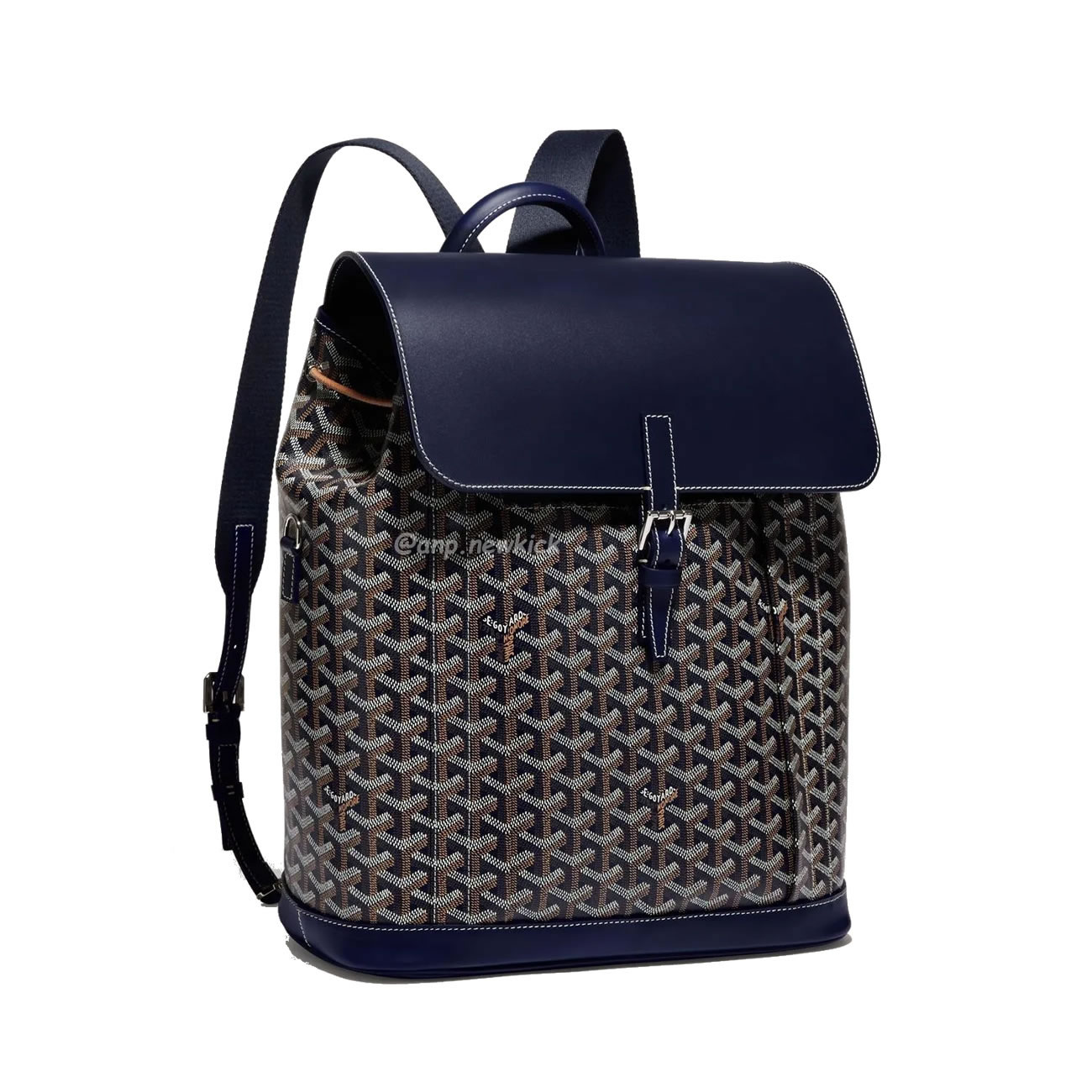 Goyard Artois Alpin Medium Backpack Blacknatural Black Grey Navy Green (11) - www.kitistry.com