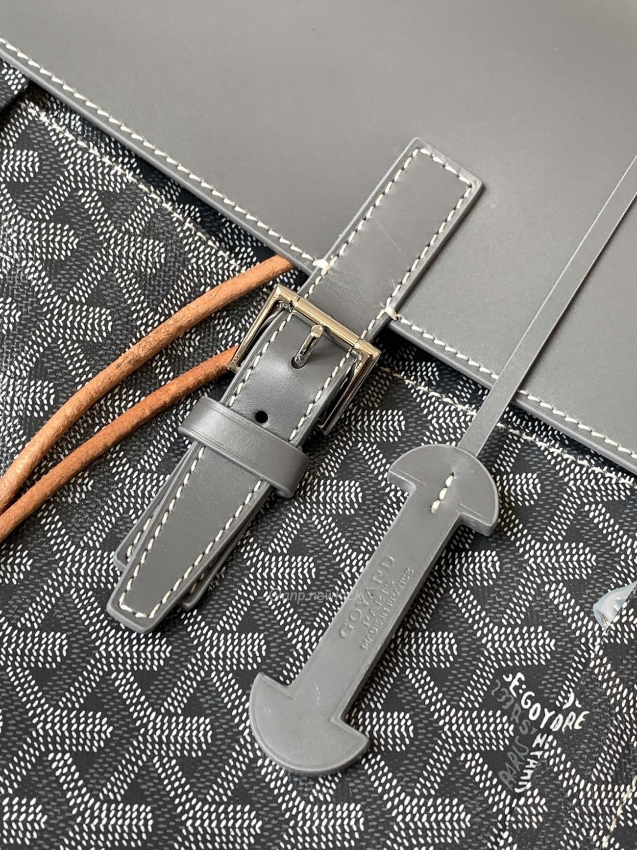 Goyard Artois Alpin Medium Backpack Blacknatural Black Grey Navy Green (23) - www.kitistry.com