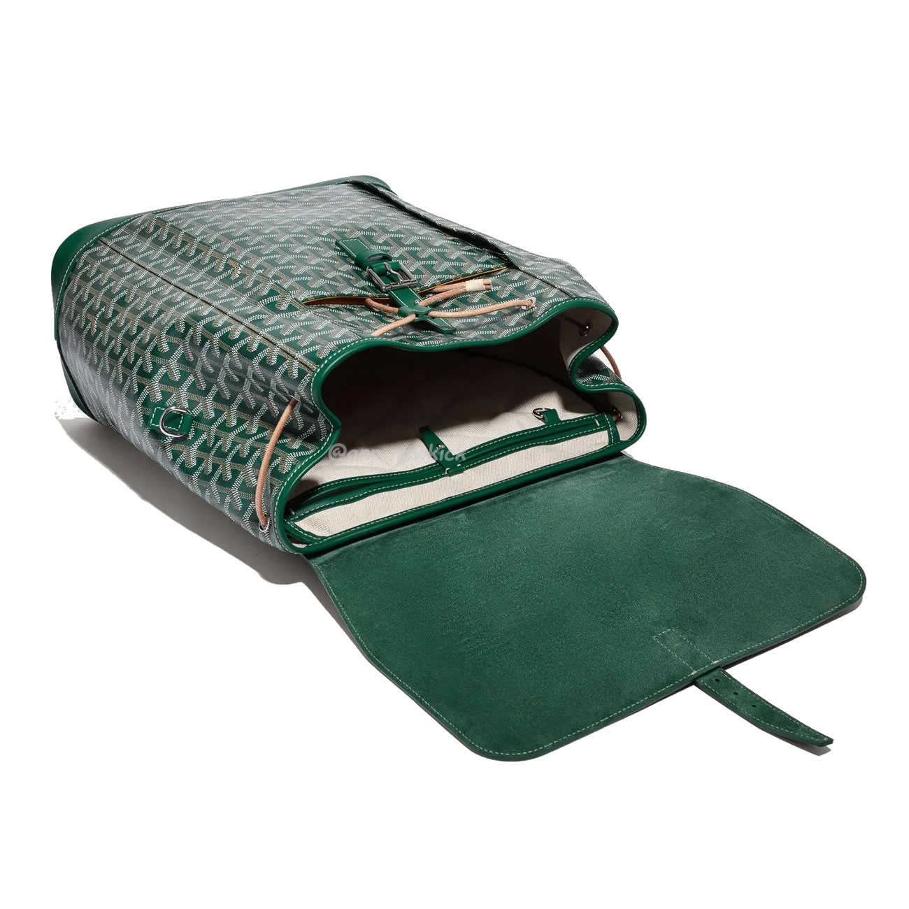 Goyard Artois Alpin Medium Backpack Blacknatural Black Grey Navy Green (28) - www.kitistry.com