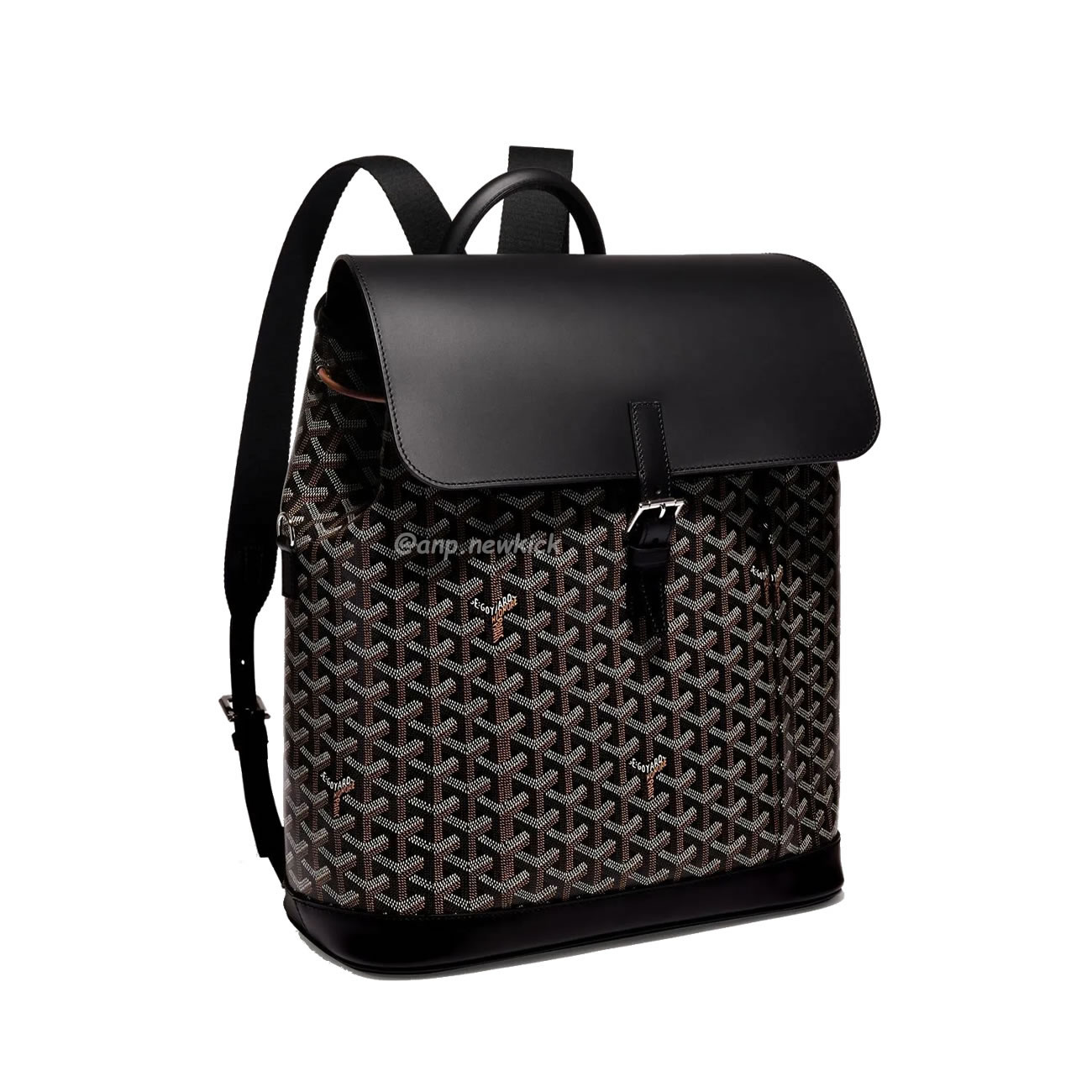 Goyard Artois Alpin Medium Backpack Blacknatural Black Grey Navy Green (7) - www.kitistry.com