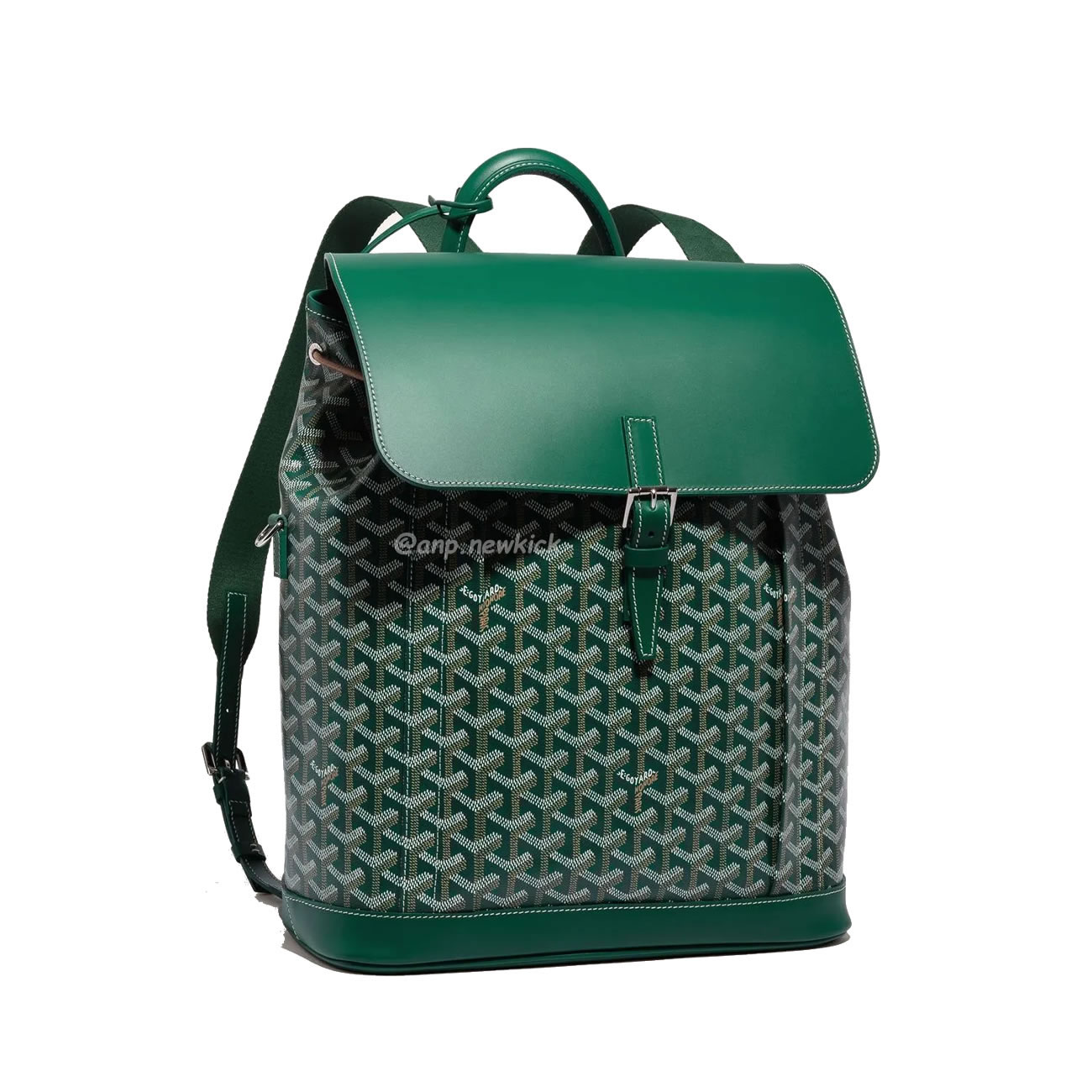 Goyard Artois Alpin Medium Backpack Blacknatural Black Grey Navy Green (8) - www.kitistry.com