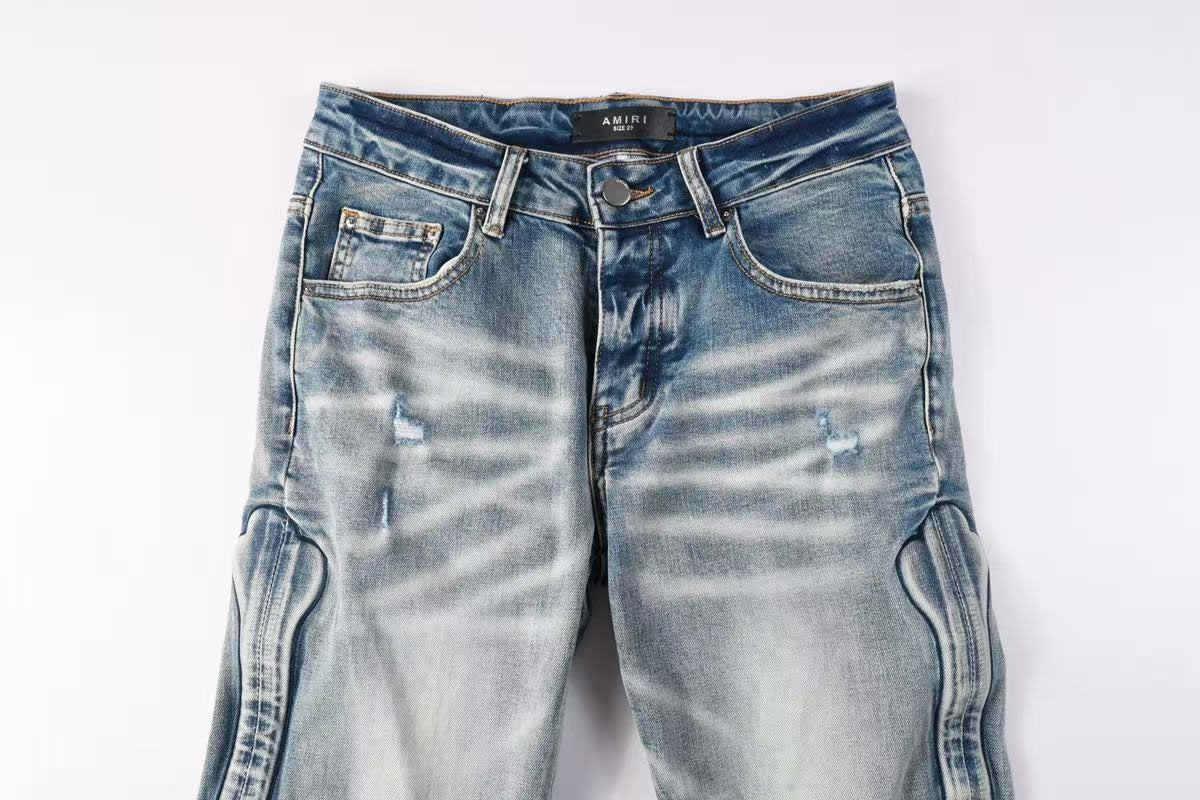 Amiris Jeans Men Fashion Patch Repair Low Rise Skinny Denim (10) - www.kitistry.com