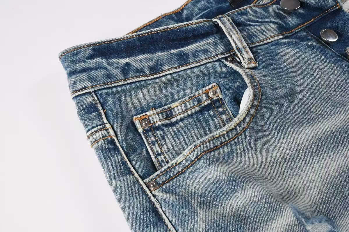 Amiris Jeans Men Fashion Patch Repair Low Rise Skinny Denim (4) - www.kitistry.com