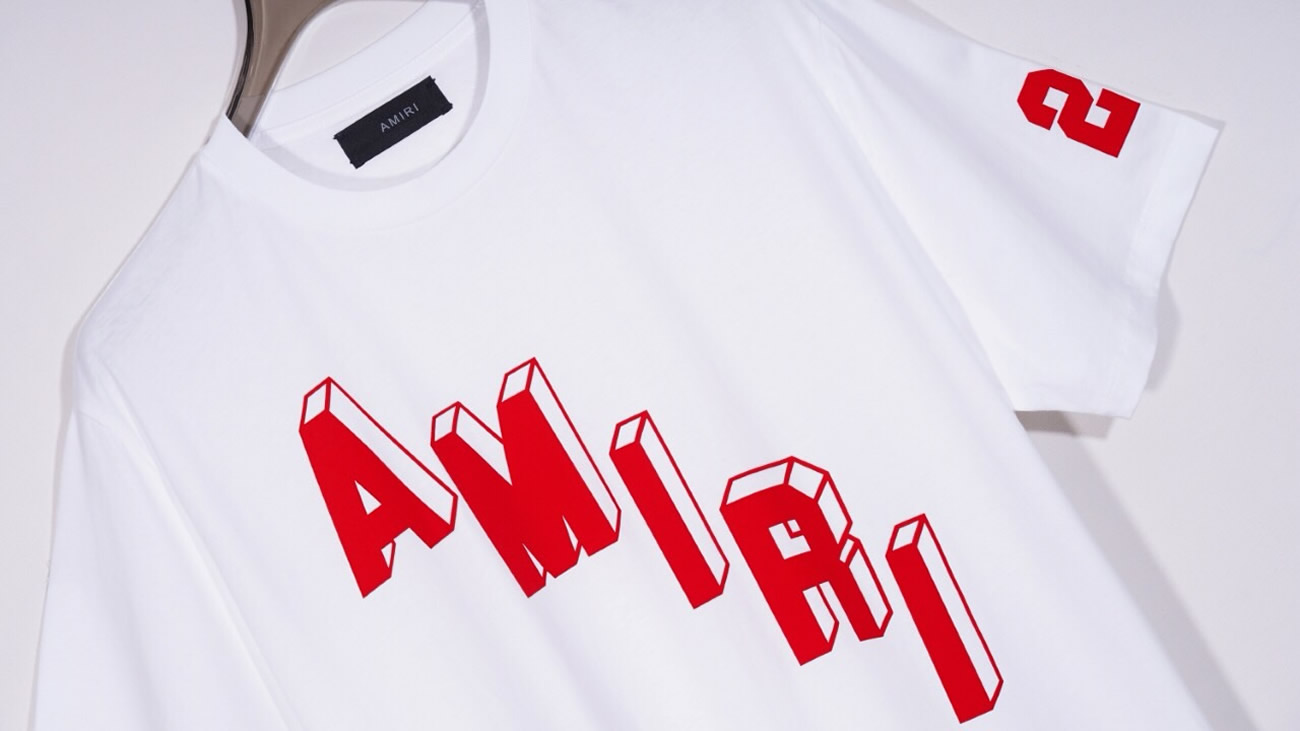 Amiri Logo Flocked Felt Trimmed Cotton Jersey White T Shirt (4) - www.kitistry.com Amiri Logo Flocked Felt Trimmed Cotton Jersey White T Shirt (4) - www.kitistry.com