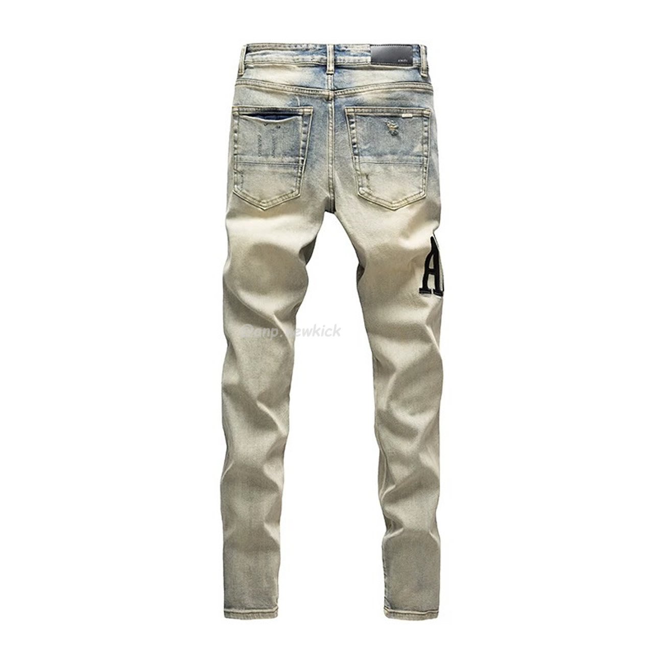 Amiri Jeans Men Letters Trousers Repair Low Rise Skinny (12) - www.kitistry.com