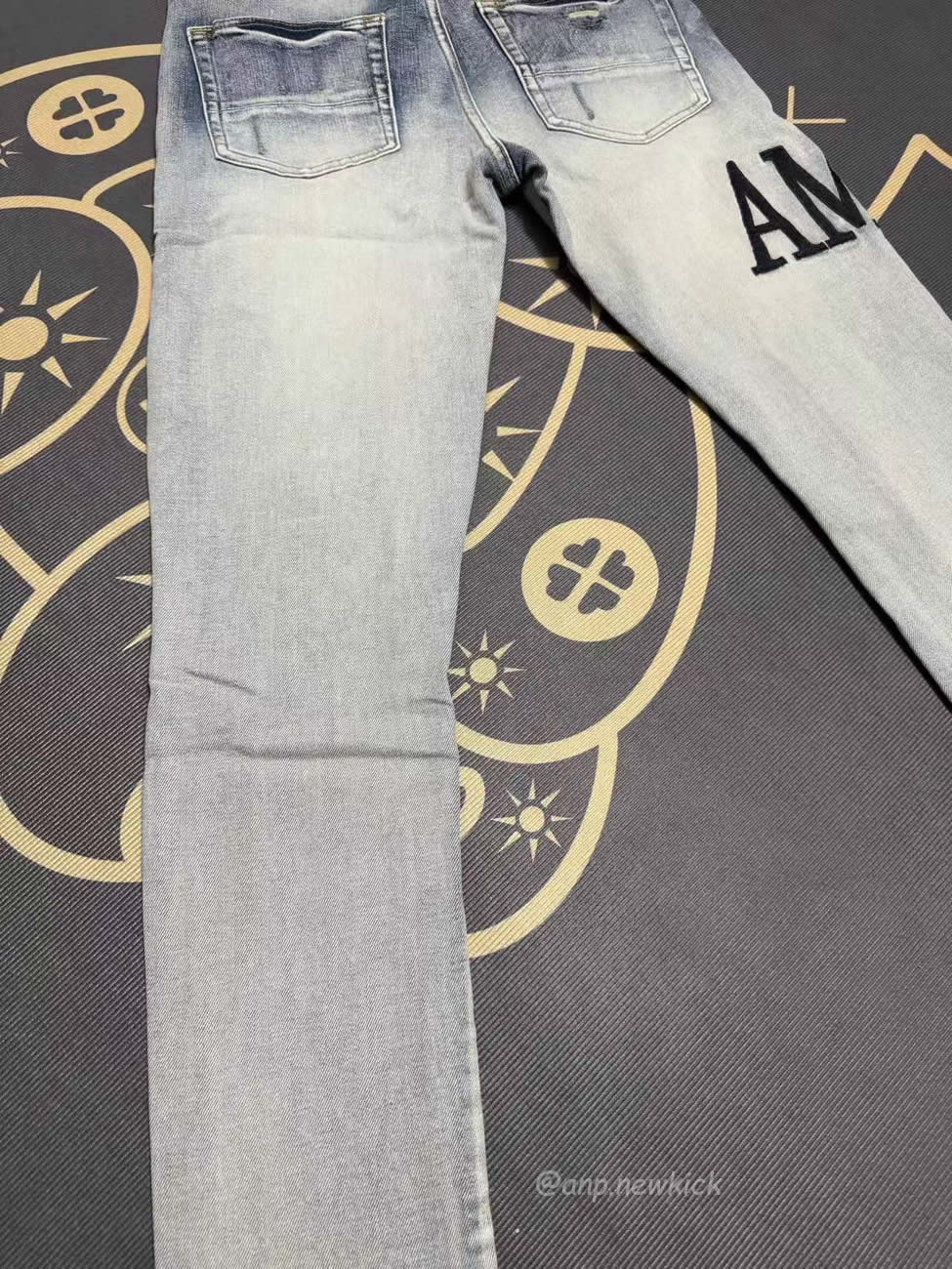 Amiri Jeans Men Letters Trousers Repair Low Rise Skinny (2) - www.kitistry.com