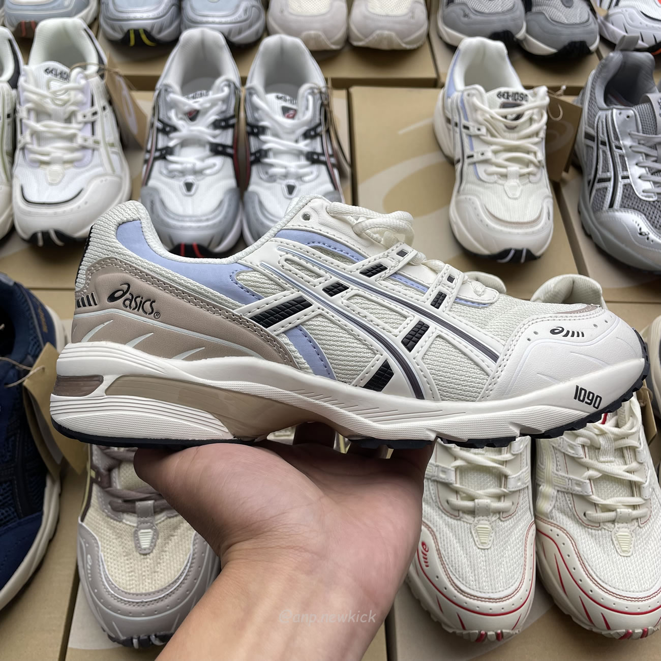 Asics Gel 1090 Grey Beige Birch French Blue White Sage Silver Cream Brown Silver Cream Gray Blue (2) - www.kitistry.com