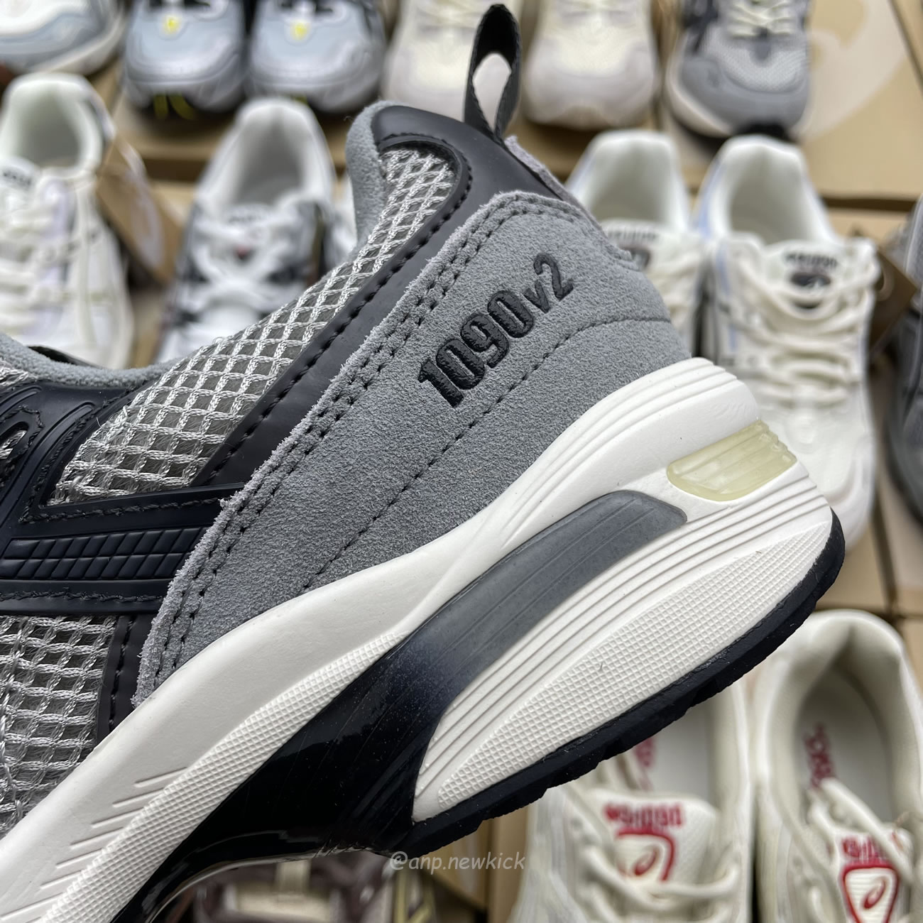 Asics Gel 1090 Grey Beige Birch French Blue White Sage Silver Cream Brown Silver Cream Gray Blue (21) - www.kitistry.com