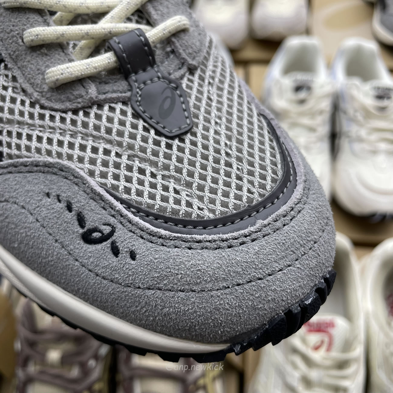 Asics Gel 1090 Grey Beige Birch French Blue White Sage Silver Cream Brown Silver Cream Gray Blue (9) - www.kitistry.com