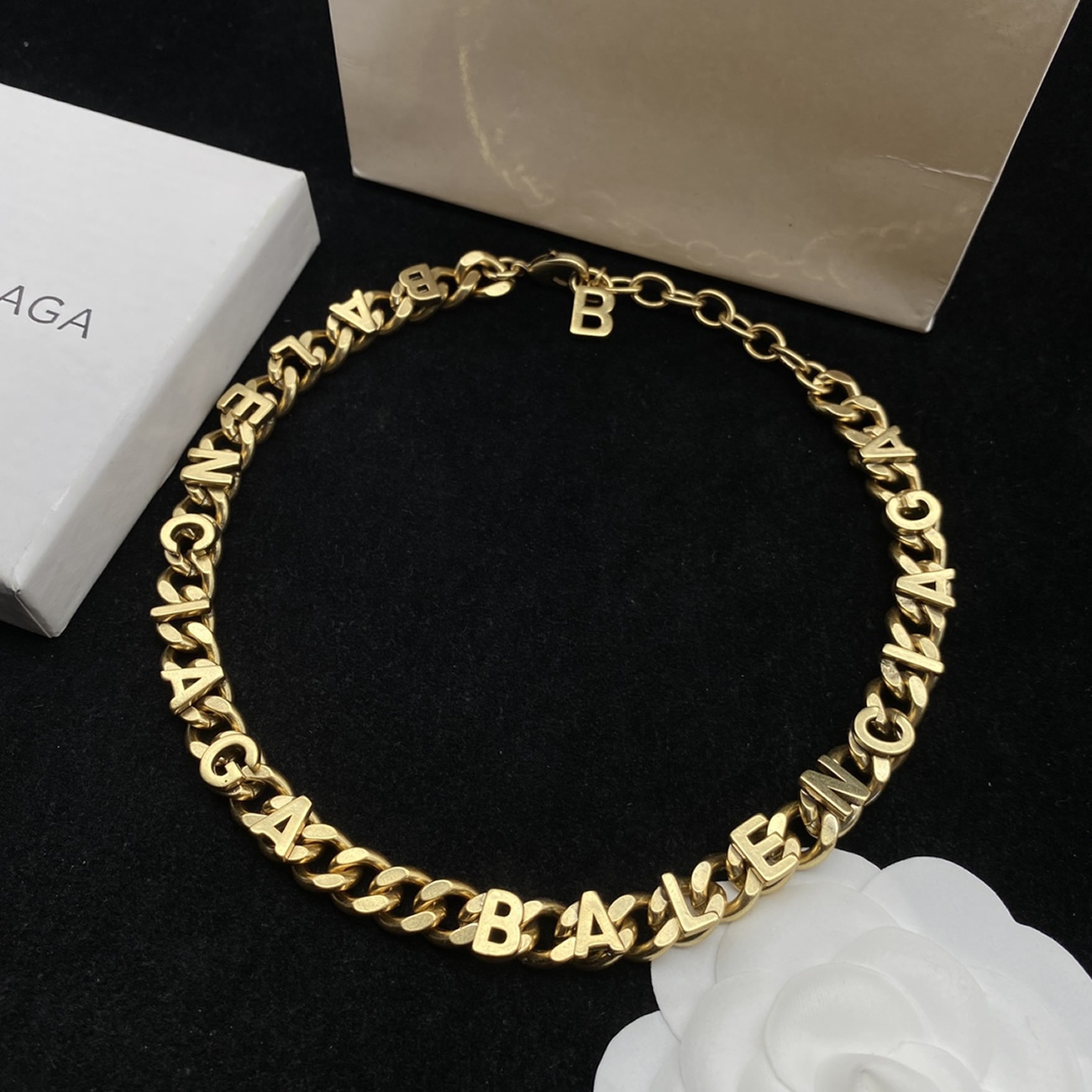 Balenciaga Logo Text Chain Necklace Bal203587 (7) - www.kitistry.com Balenciaga Logo Text Chain Necklace Bal203587 (7) - www.kitistry.com