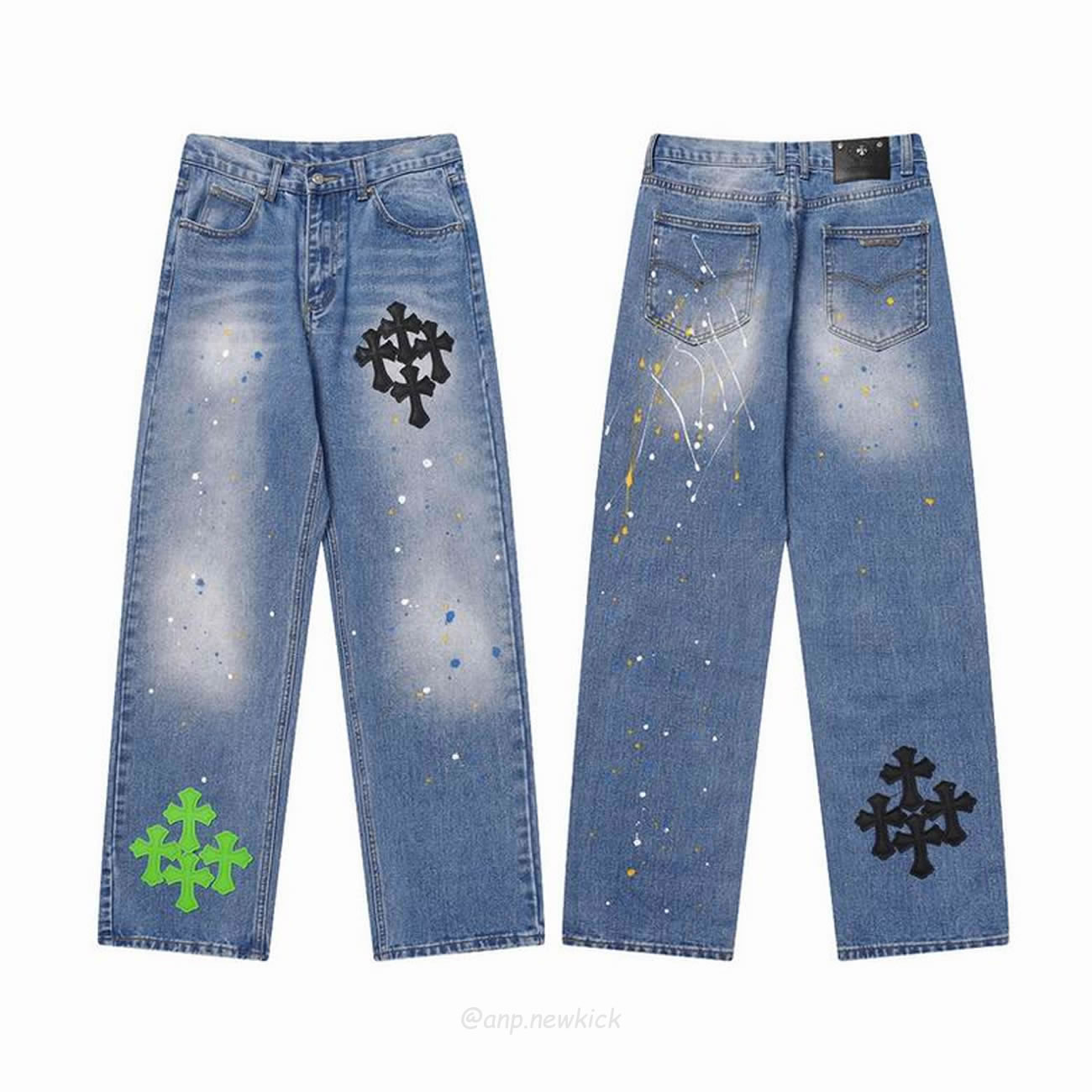 Chrome Hearts Blue Speckle Jeans Cross (1) - www.kitistry.com Chrome Hearts Blue Speckle Jeans Cross (1) - www.kitistry.com