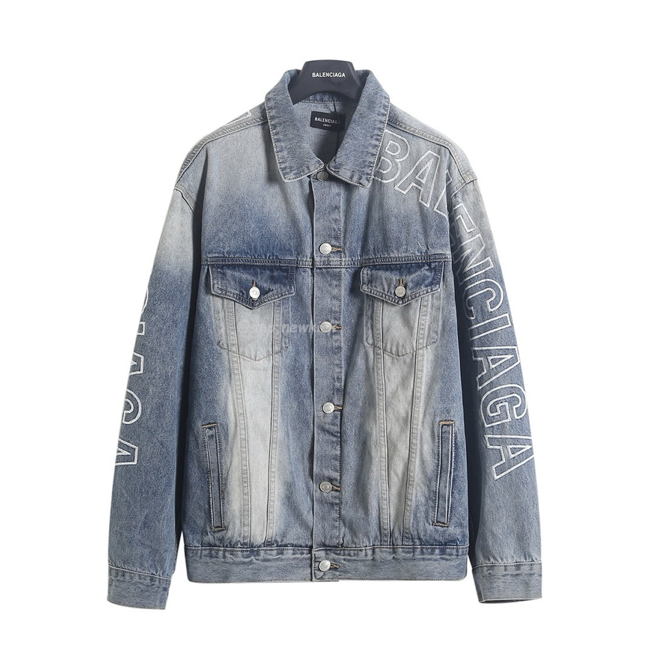 Balenciaga Logo Embroidered Denim Jacket Blue (1) - www.kitistry.com Balenciaga Logo Embroidered Denim Jacket Blue (1) - www.kitistry.com
