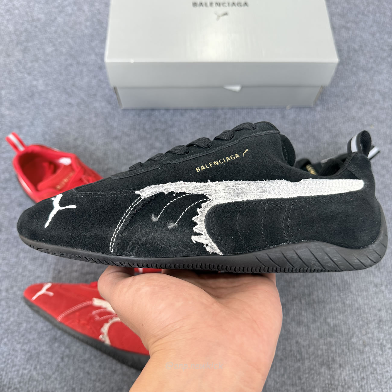Balenciaga X Puma Ultrasoft Speedcat Sneakers Red White Black (5) - www.kitistry.com Balenciaga X Puma Ultrasoft Speedcat Sneakers Red White Black (5) - www.kitistry.com