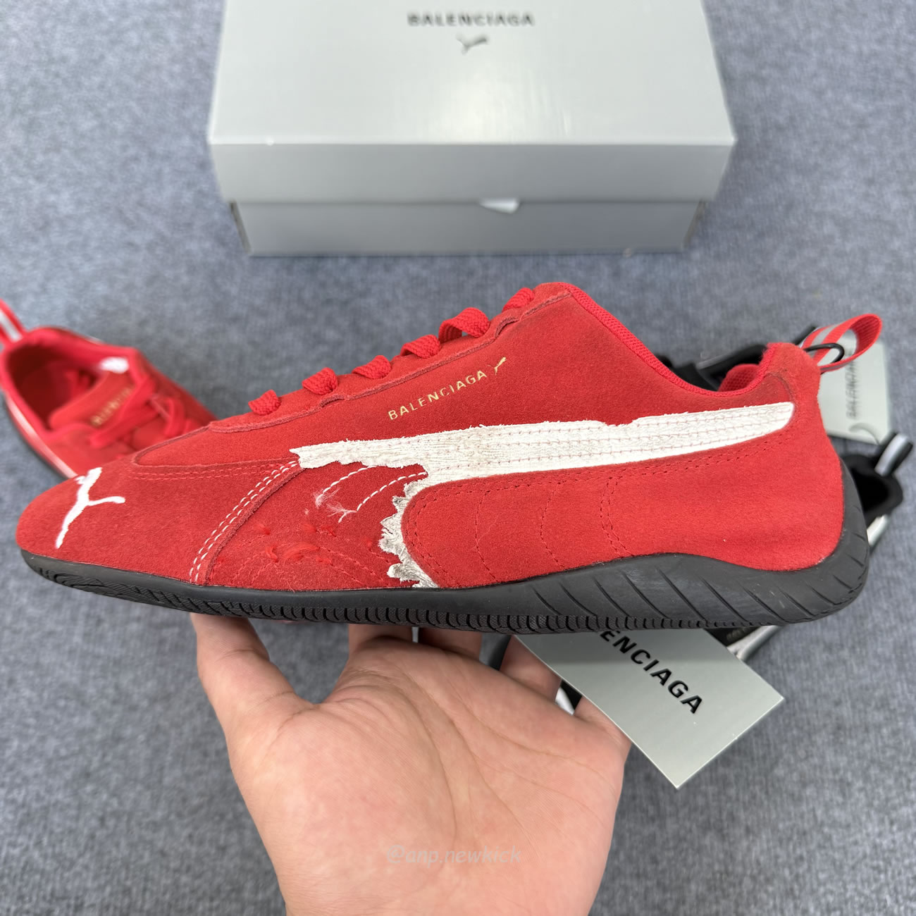 Balenciaga X Puma Ultrasoft Speedcat Sneakers Red White Black (9) - www.kitistry.com Balenciaga X Puma Ultrasoft Speedcat Sneakers Red White Black (9) - www.kitistry.com