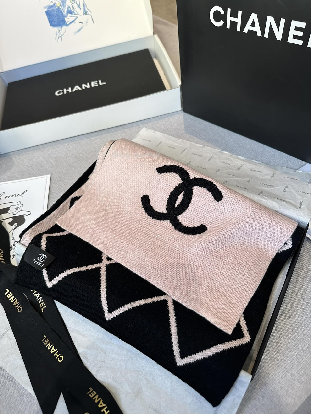 Chanel 2024 New 24b Cashmere Knitted Scarf 30x180cm (6) - www.kitistry.com Chanel 2024 New 24b Cashmere Knitted Scarf 30x180cm (6) - www.kitistry.com