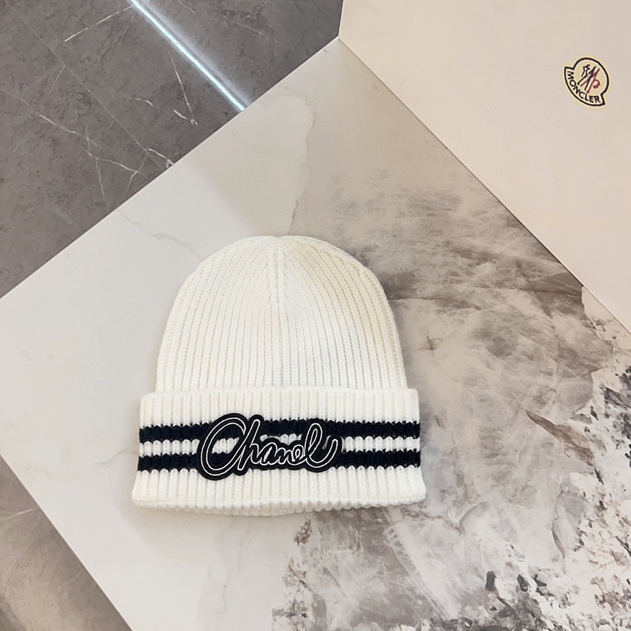 Chanel Knitted Cold Hat White Black Gray Brown (13) - www.kitistry.com Chanel Knitted Cold Hat White Black Gray Brown (13) - www.kitistry.com