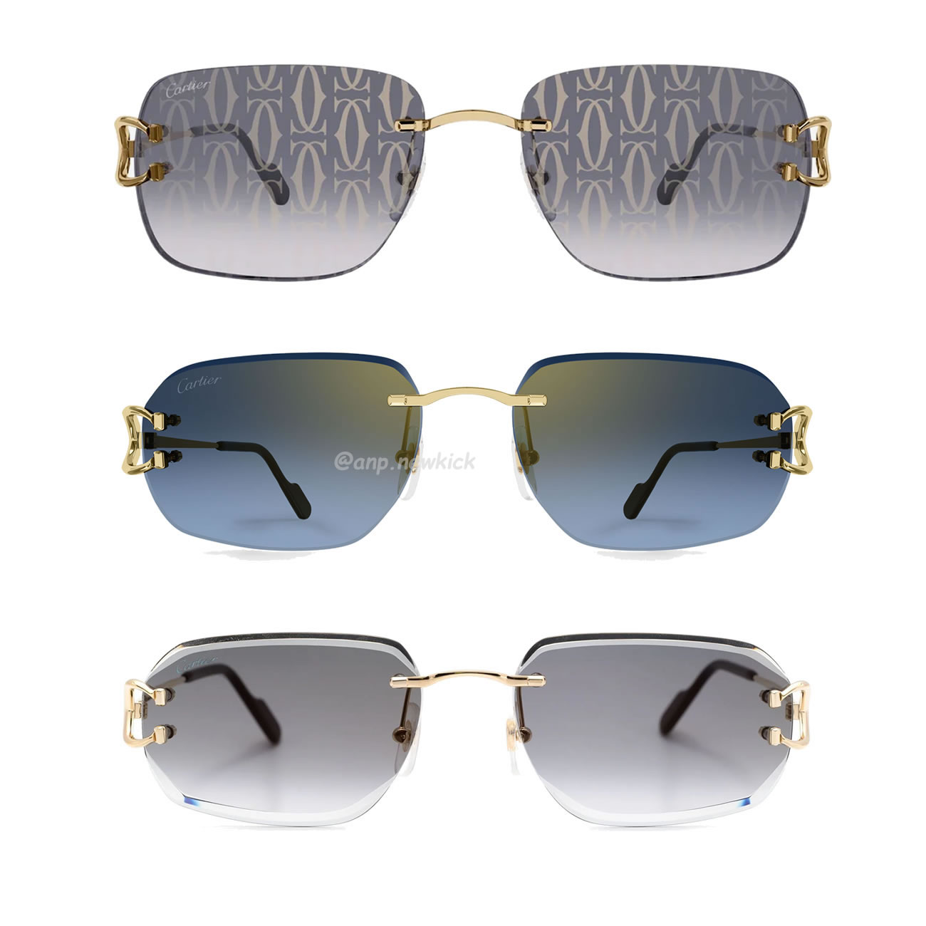 Cartier Eyewear Rimless Rectangle Frame Sunglasses (1) - www.kitistry.com Cartier Eyewear Rimless Rectangle Frame Sunglasses (1) - www.kitistry.com