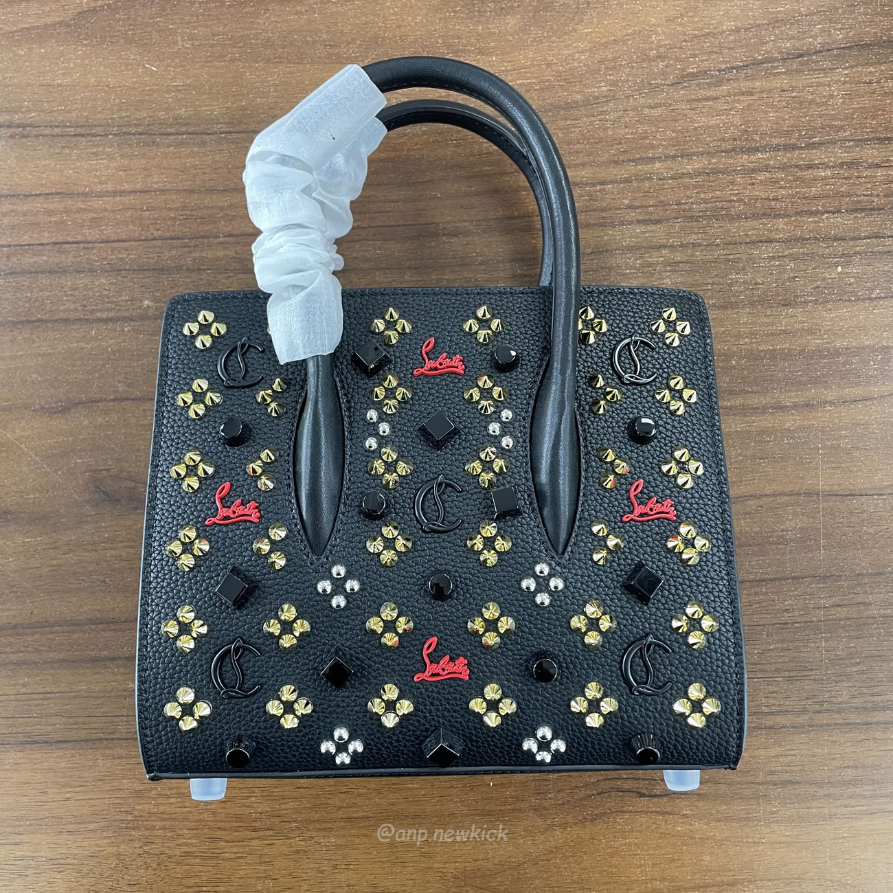 Christian Louboutin Black Red Leather Mini Studded Paloma Tote (5) - www.kitistry.com Christian Louboutin Black Red Leather Mini Studded Paloma Tote (5) - www.kitistry.com