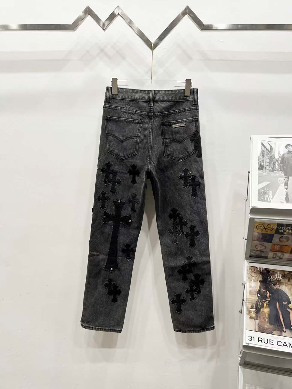 Chrome Hearts Black Grey Silver Cross Patch Jeans (10) - www.kitistry.com Chrome Hearts Black Grey Silver Cross Patch Jeans (10) - www.kitistry.com