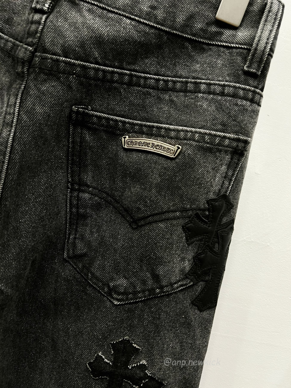 Chrome Hearts Black Grey Silver Cross Patch Jeans (3) - www.kitistry.com Chrome Hearts Black Grey Silver Cross Patch Jeans (3) - www.kitistry.com