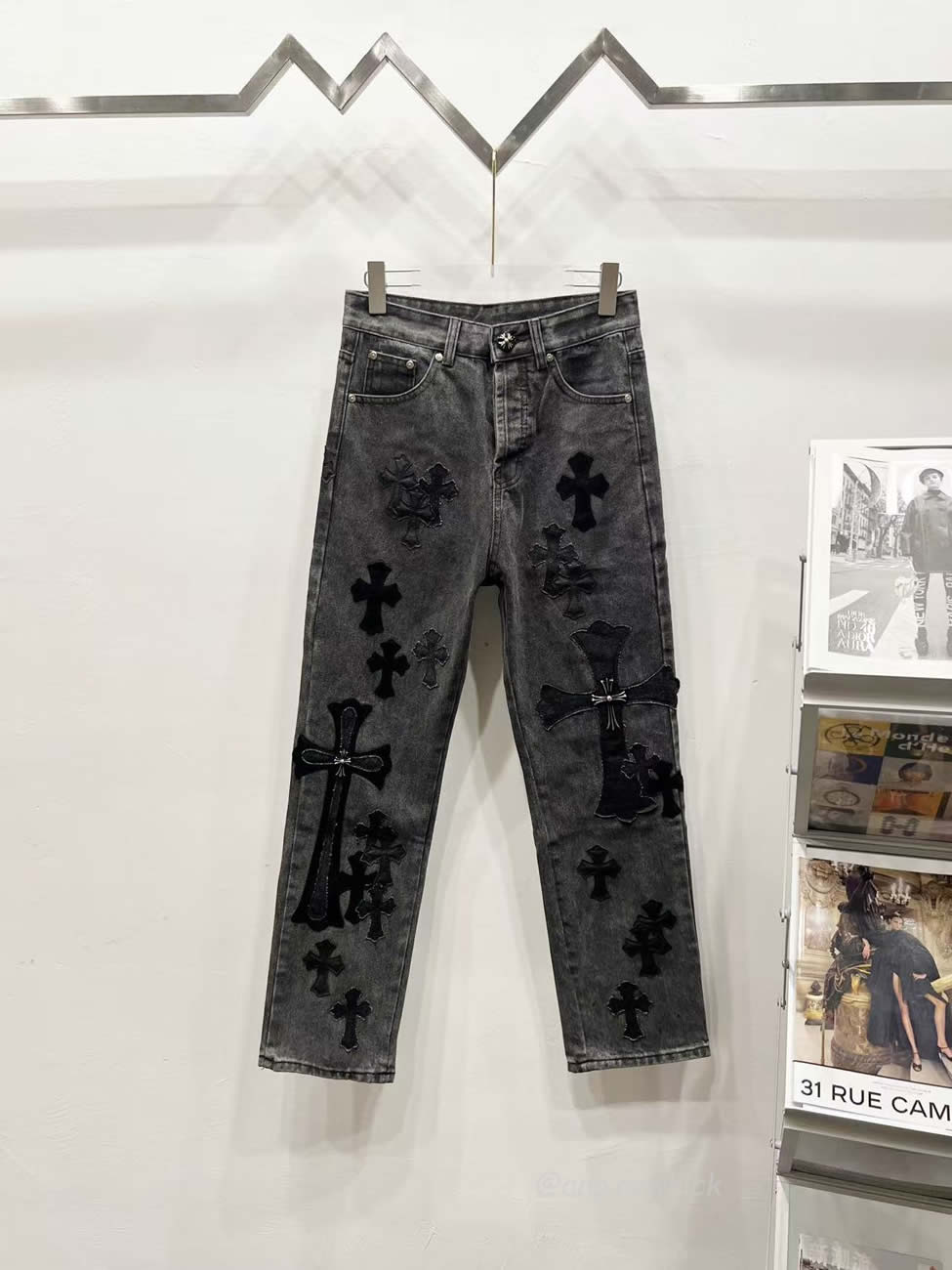 Chrome Hearts Black Grey Silver Cross Patch Jeans (9) - www.kitistry.com Chrome Hearts Black Grey Silver Cross Patch Jeans (9) - www.kitistry.com