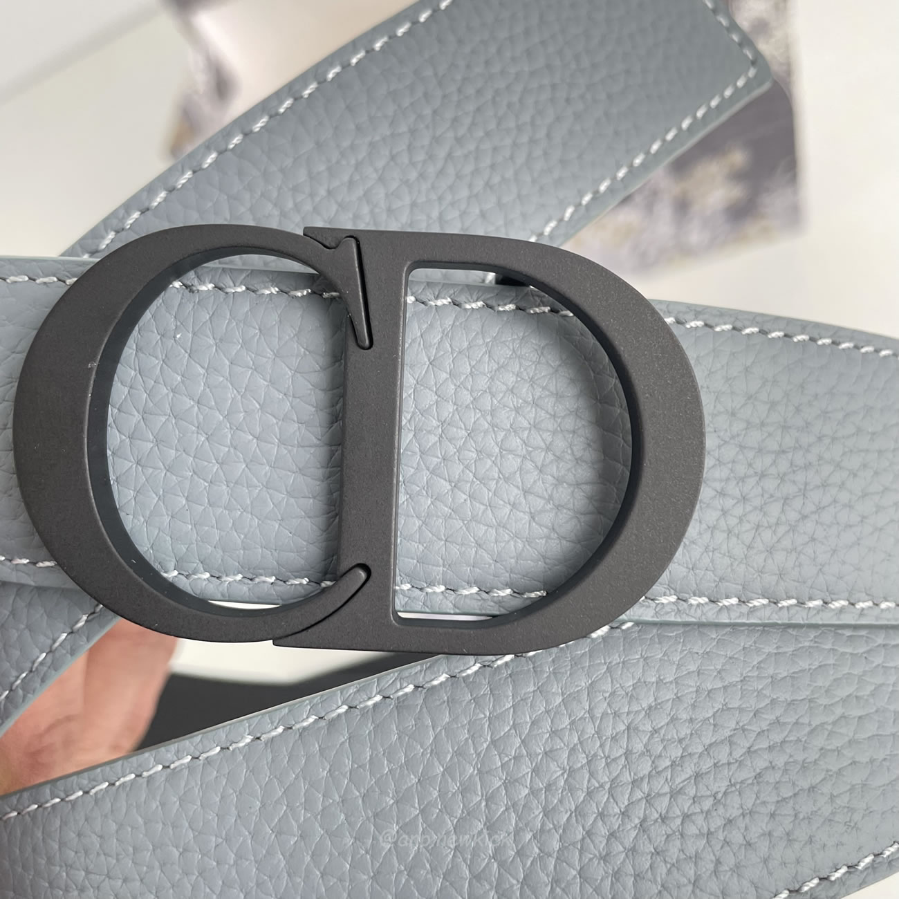 Dior Cd Icon Belt Buckle Black Matte Lacquer Finish Brass (2) - www.kitistry.com