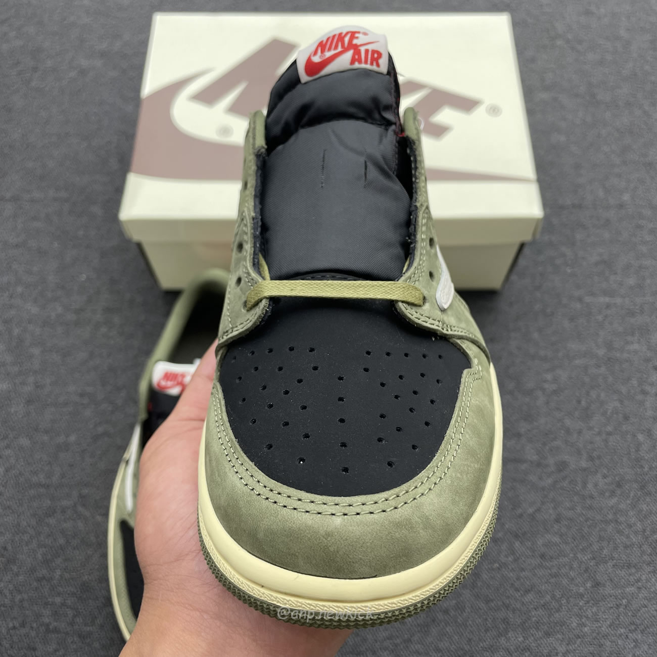 Travis Scott X Nike Air Jordan 1 Retro Low Og Sp Black Olive Dm7866 002 (13) - www.kitistry.com