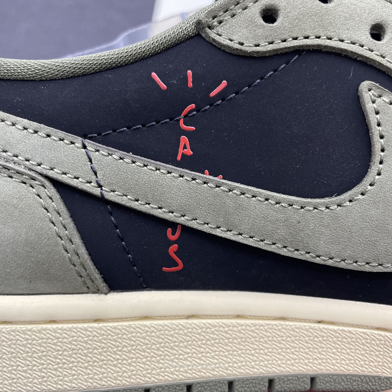 Travis Scott X Nike Air Jordan 1 Retro Low Og Sp Black Olive Dm7866 002 (14) - www.kitistry.com