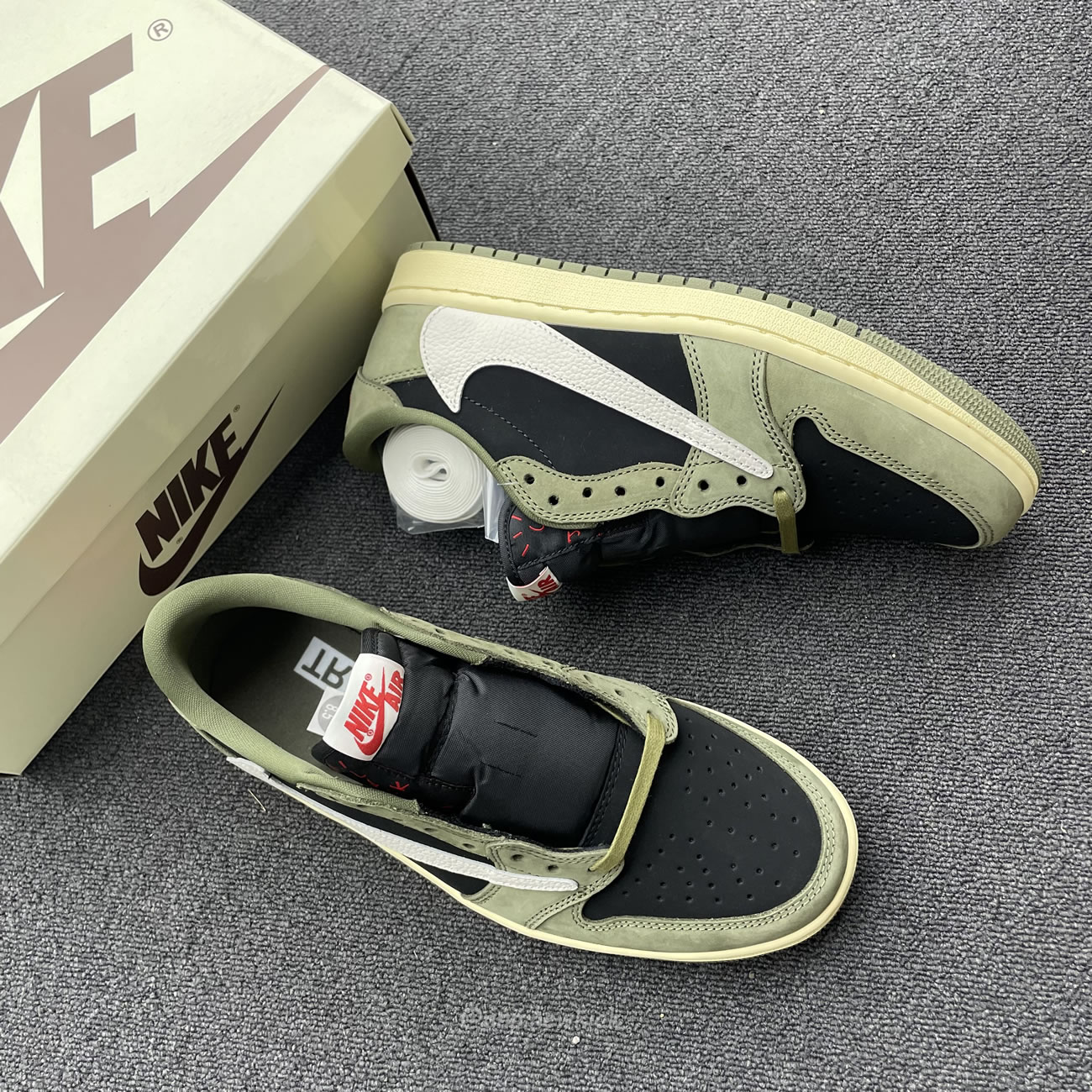 Travis Scott X Nike Air Jordan 1 Retro Low Og Sp Black Olive Dm7866 002 (9) - www.kitistry.com