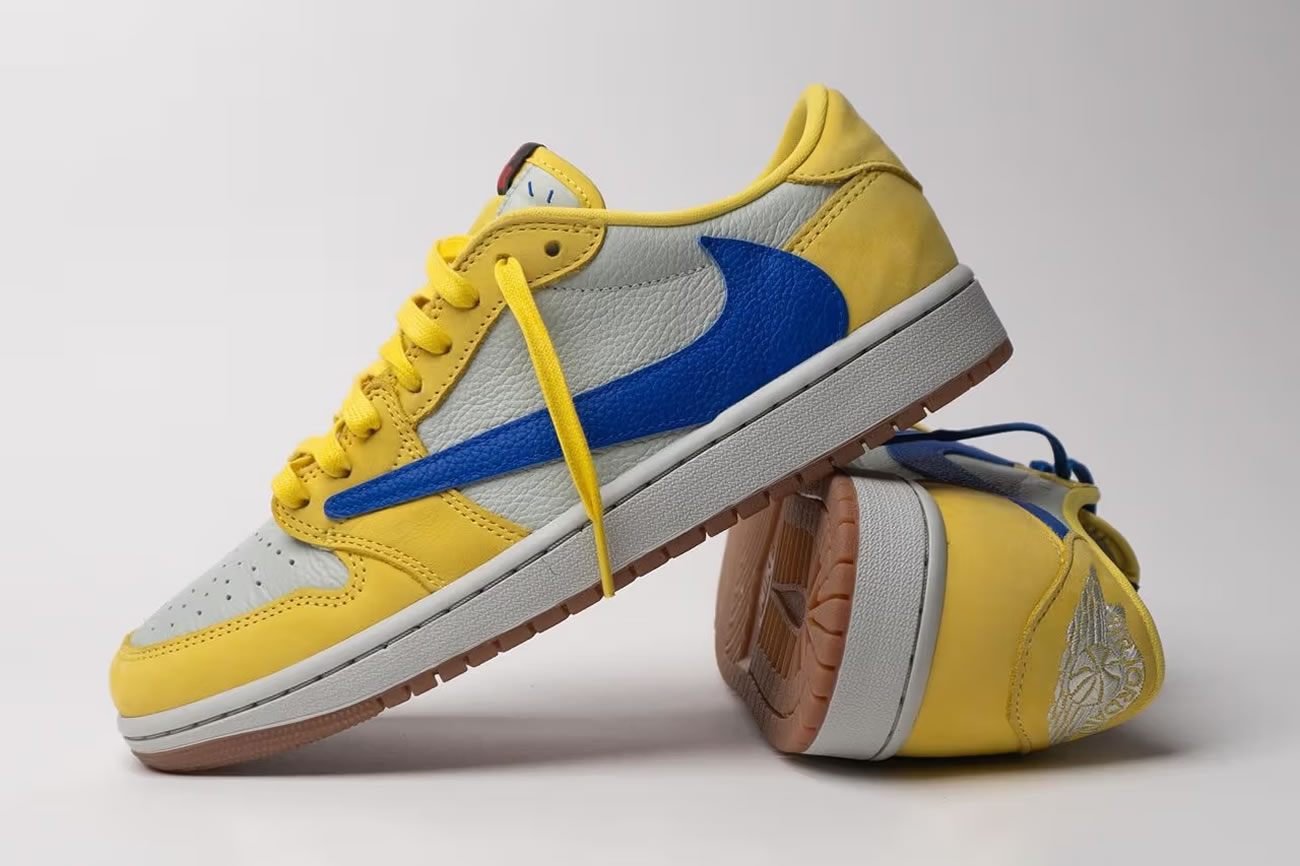 Travis Scott X Nike Air Jordan 1 Retro Low Og Sp Canary Dz4137 700 (2) - www.kitistry.com