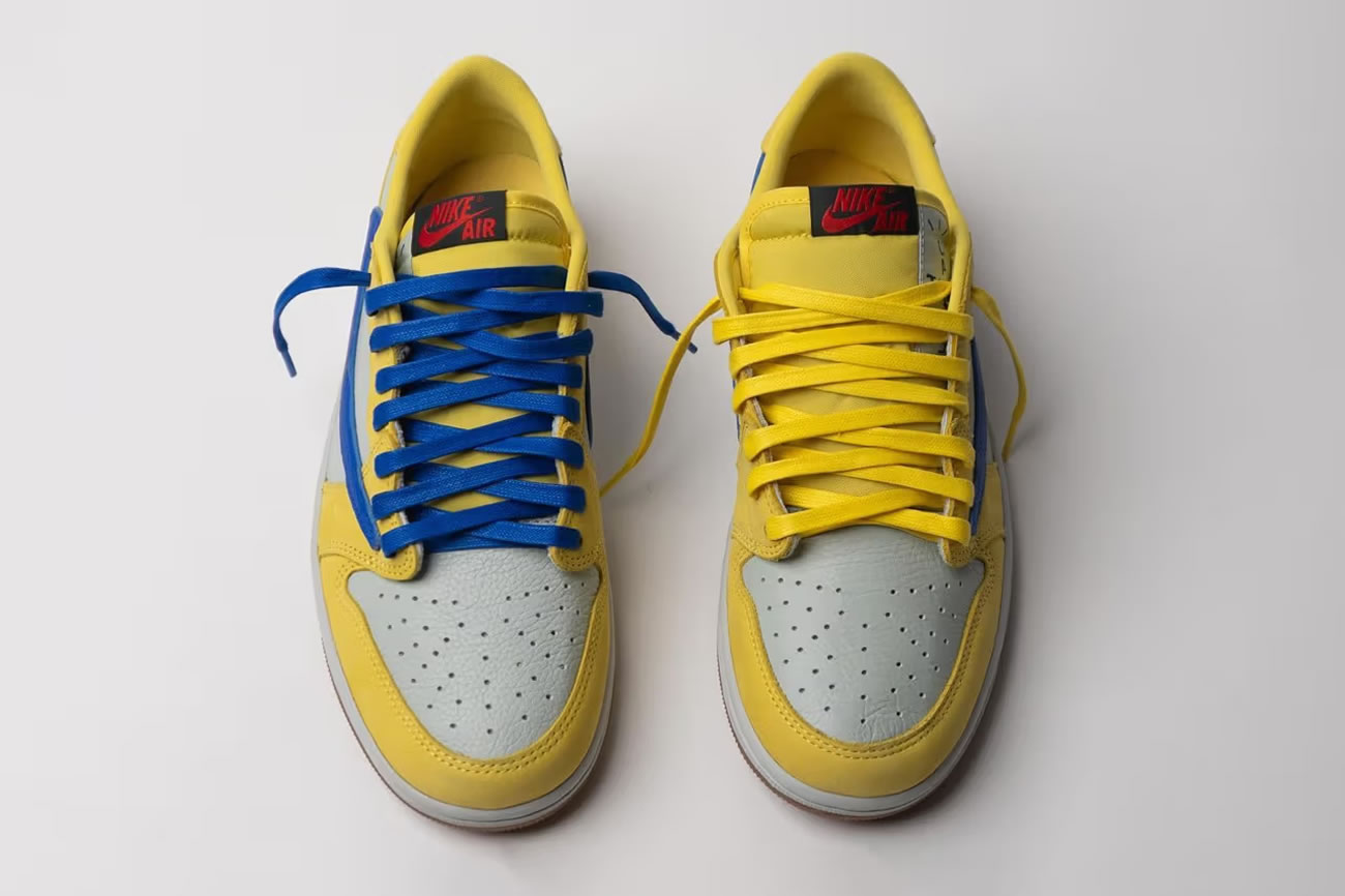 Travis Scott X Nike Air Jordan 1 Retro Low Og Sp Canary Dz4137 700 (3) - www.kitistry.com