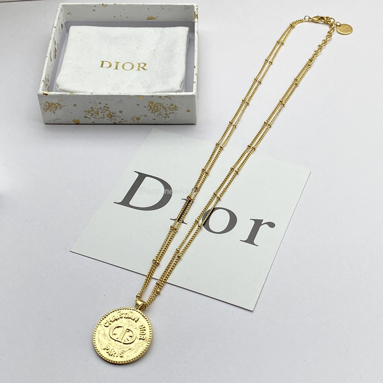 Dior Logo Charm Gold Necklace (1) - www.kitistry.com Dior Logo Charm Gold Necklace (1) - www.kitistry.com