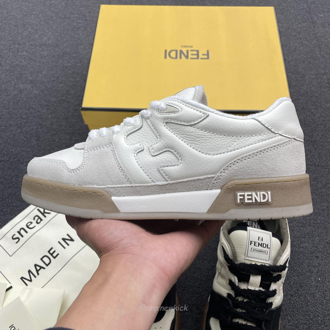 Fendi Match Cream Black White Suede And Leather Low Top Sneakers (11) - www.kitistry.com Fendi Match Cream Black White Suede And Leather Low Top Sneakers (11) - www.kitistry.com