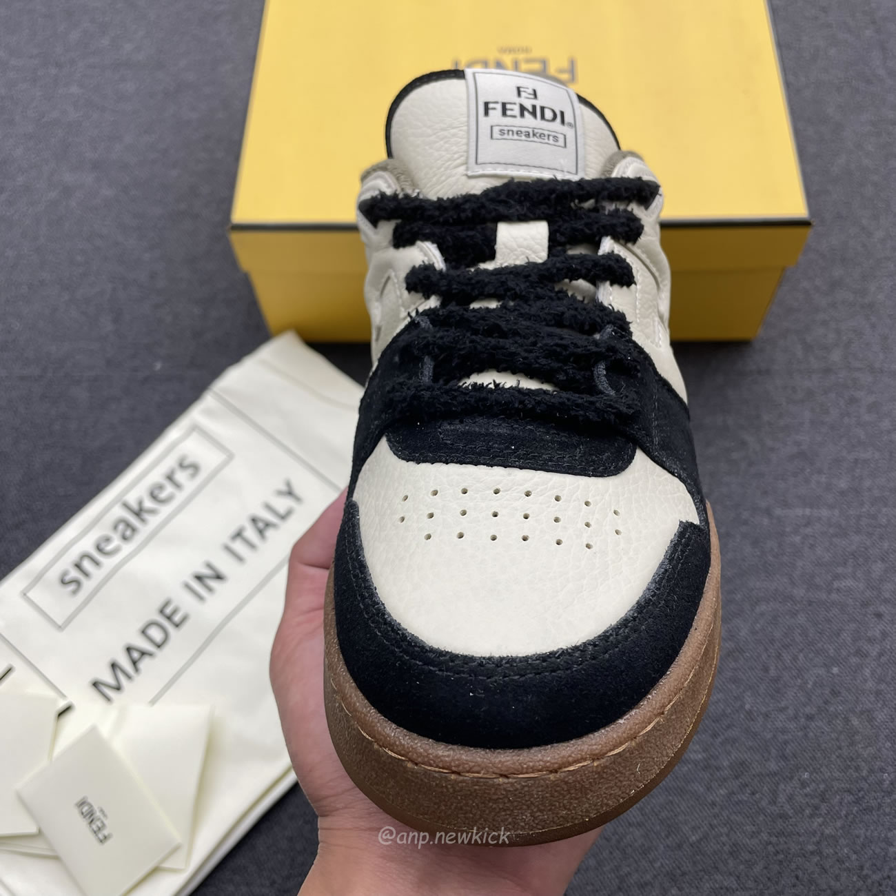 Fendi Match Cream Black White Suede And Leather Low Top Sneakers (19) - www.kitistry.com Fendi Match Cream Black White Suede And Leather Low Top Sneakers (19) - www.kitistry.com